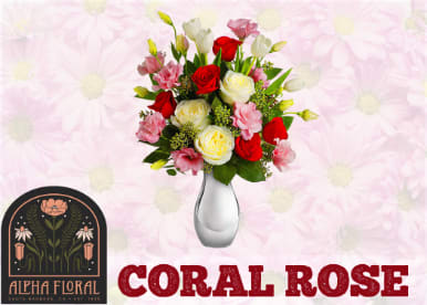 Coral Rose Anniversary Flower