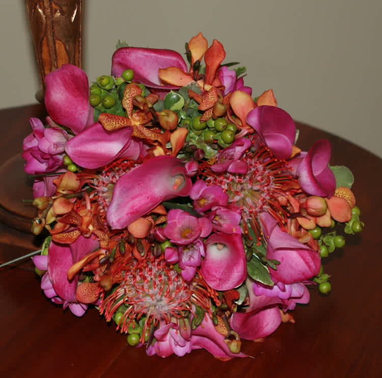 Tropical- hot pink and orange 