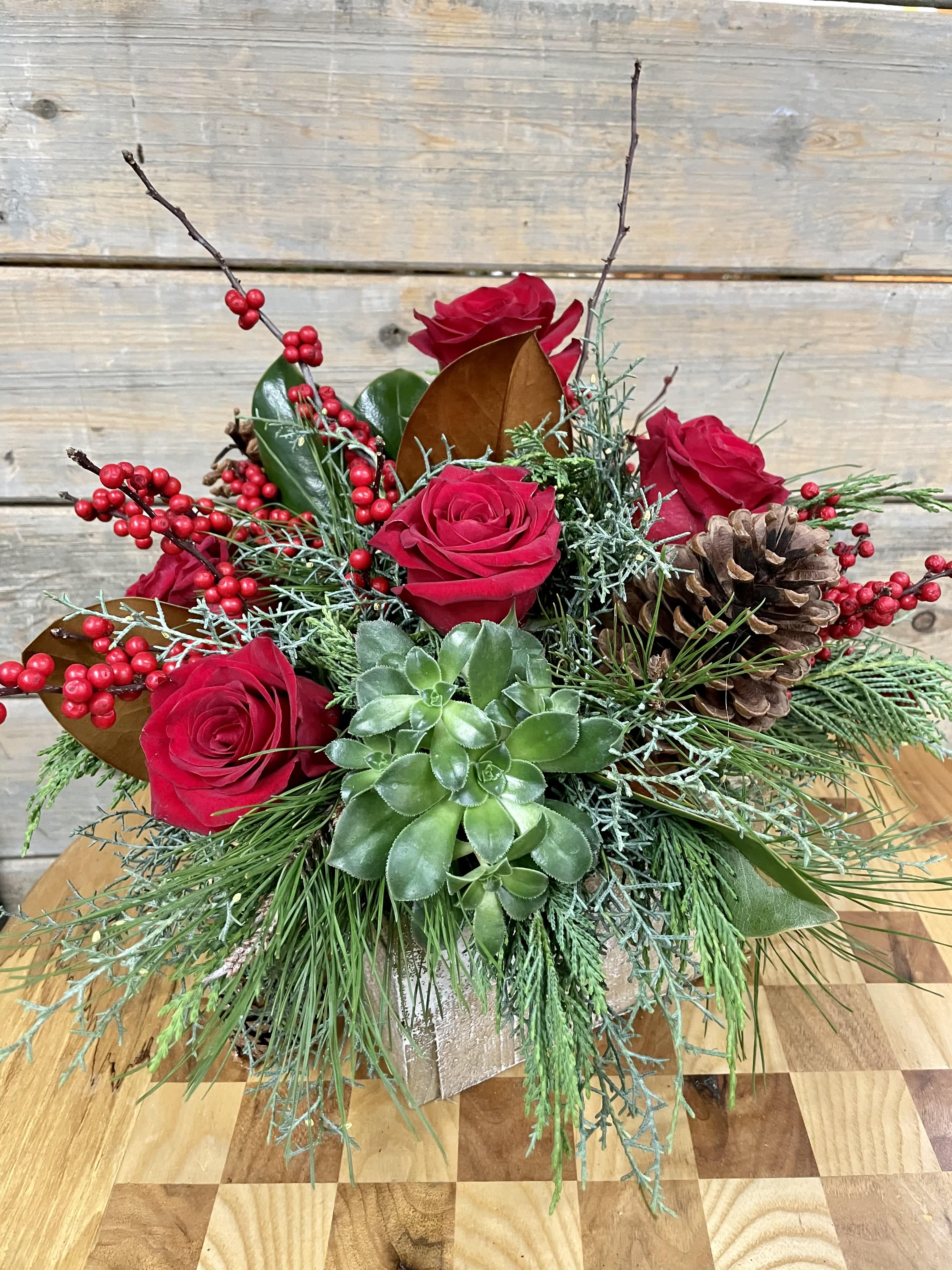 Floral Christmas Centerpieces