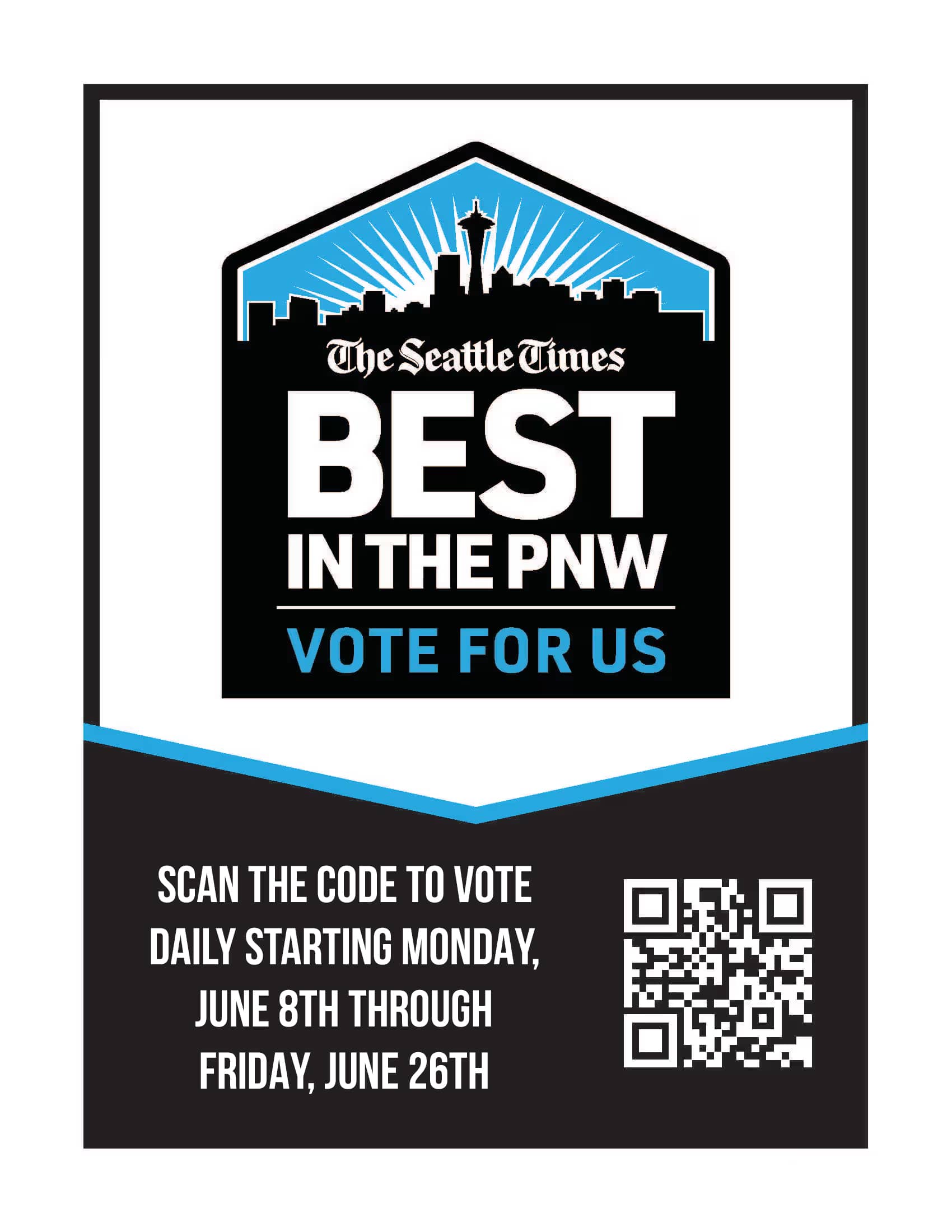 Seattle Times best in the PNW - vote us