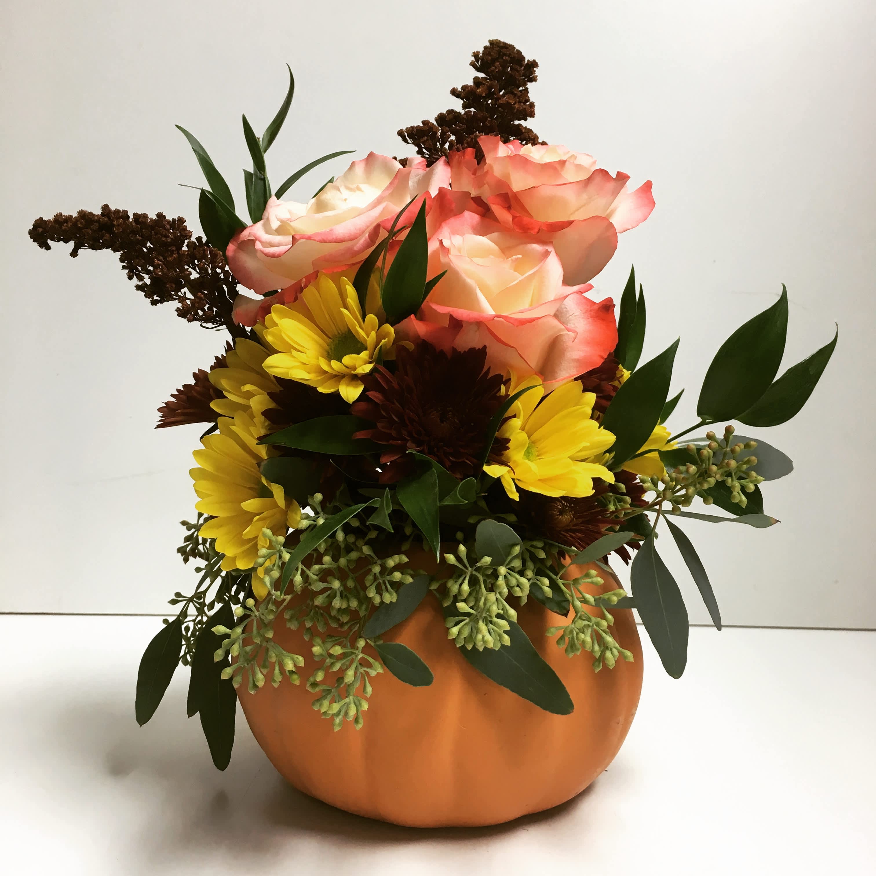 Fall pumpkin flowers