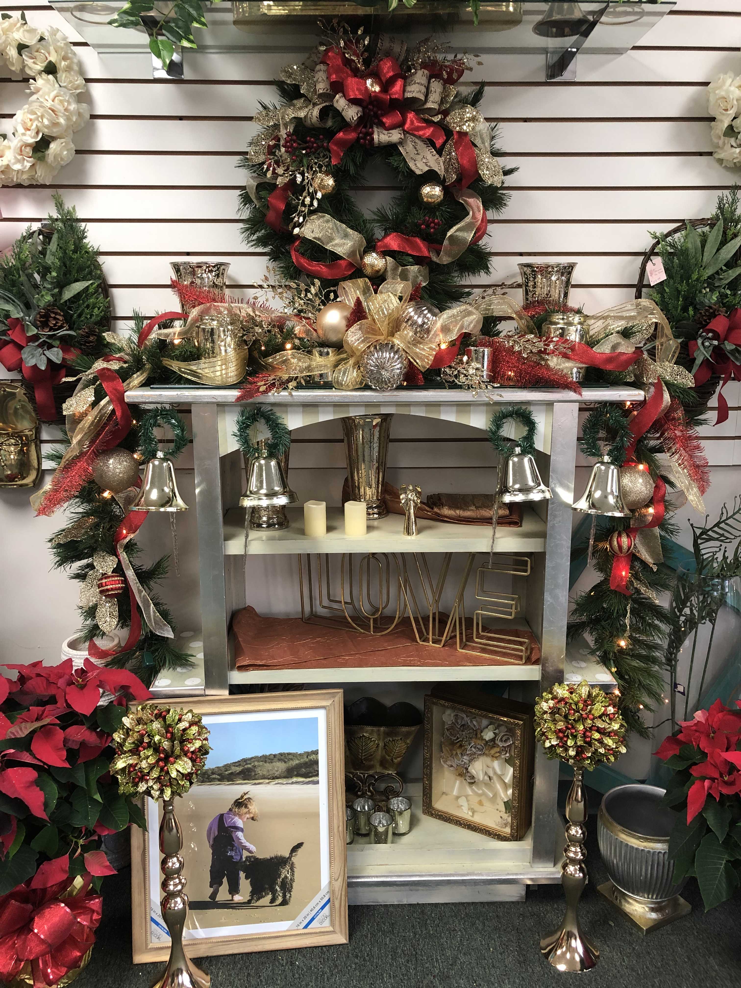 Christmas wreaths and bows on sale