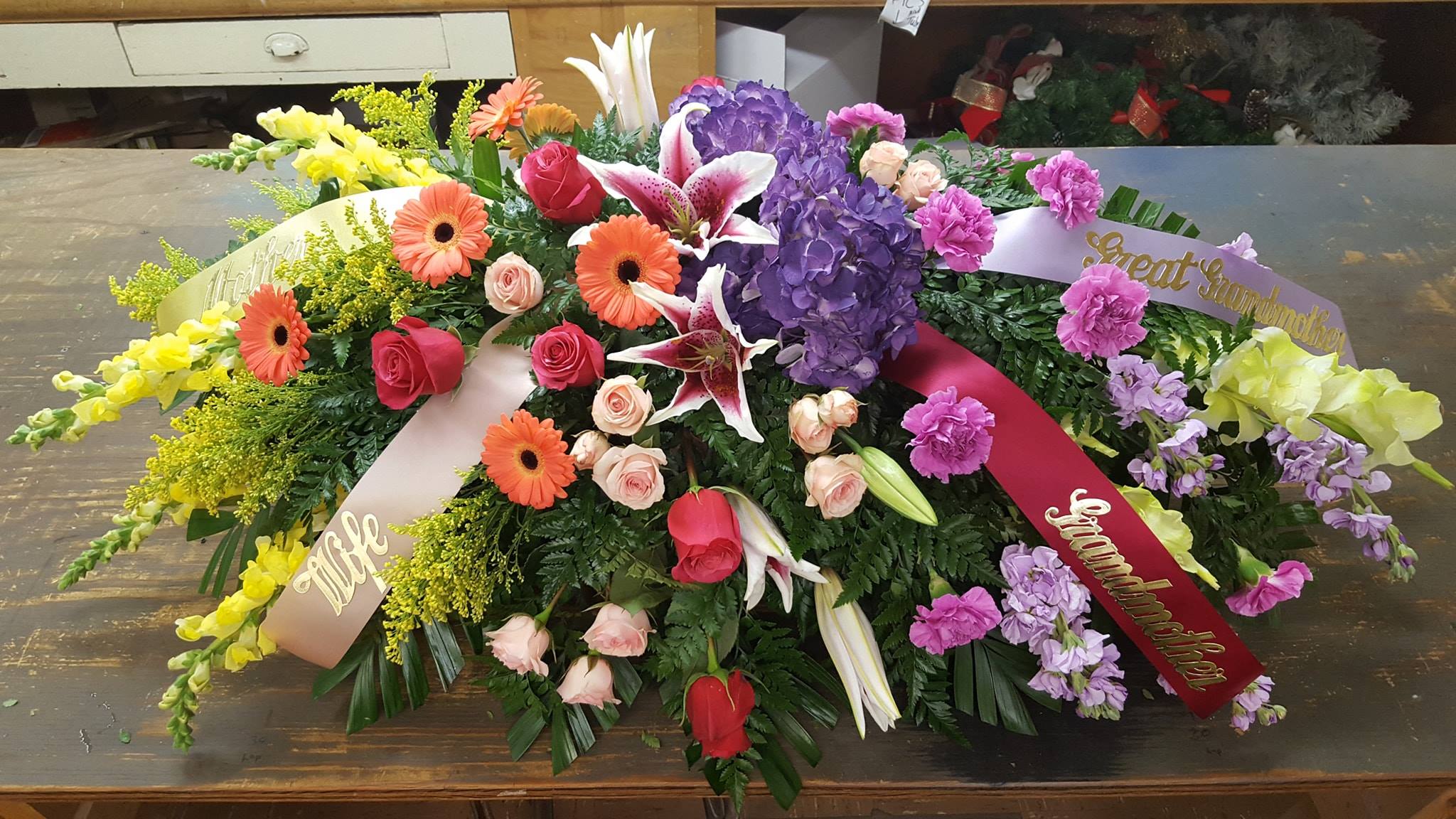 Casket and Free Standing Sprays