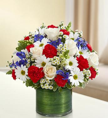 Send Red, White & Blue Memorial Day Flower Delivery 