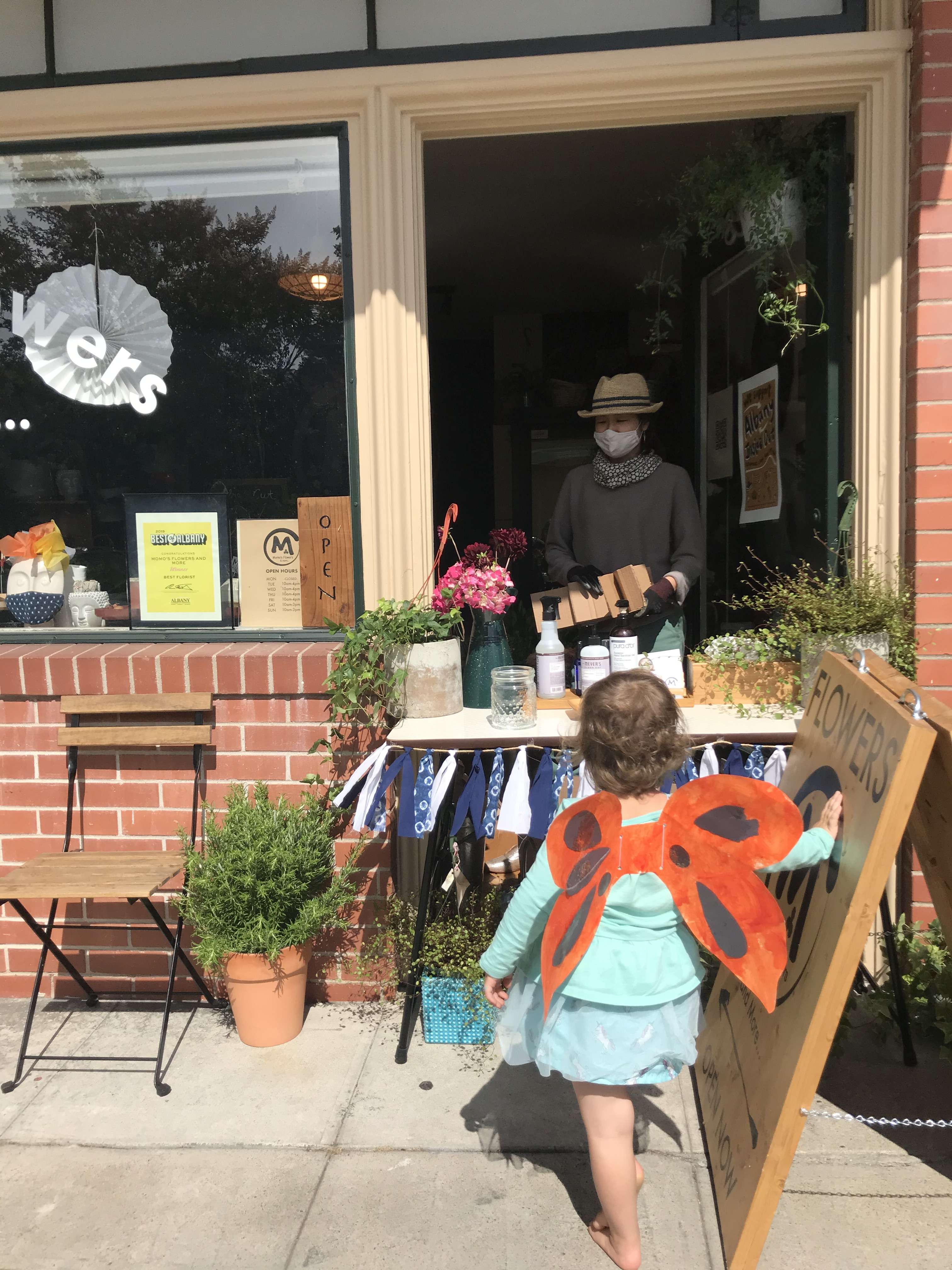 Momo Gets a Visit from a Butterfly.  A Thank You.