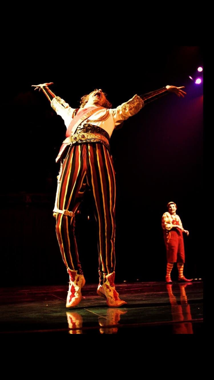 Ron as The King of the Clowns in Kooza.