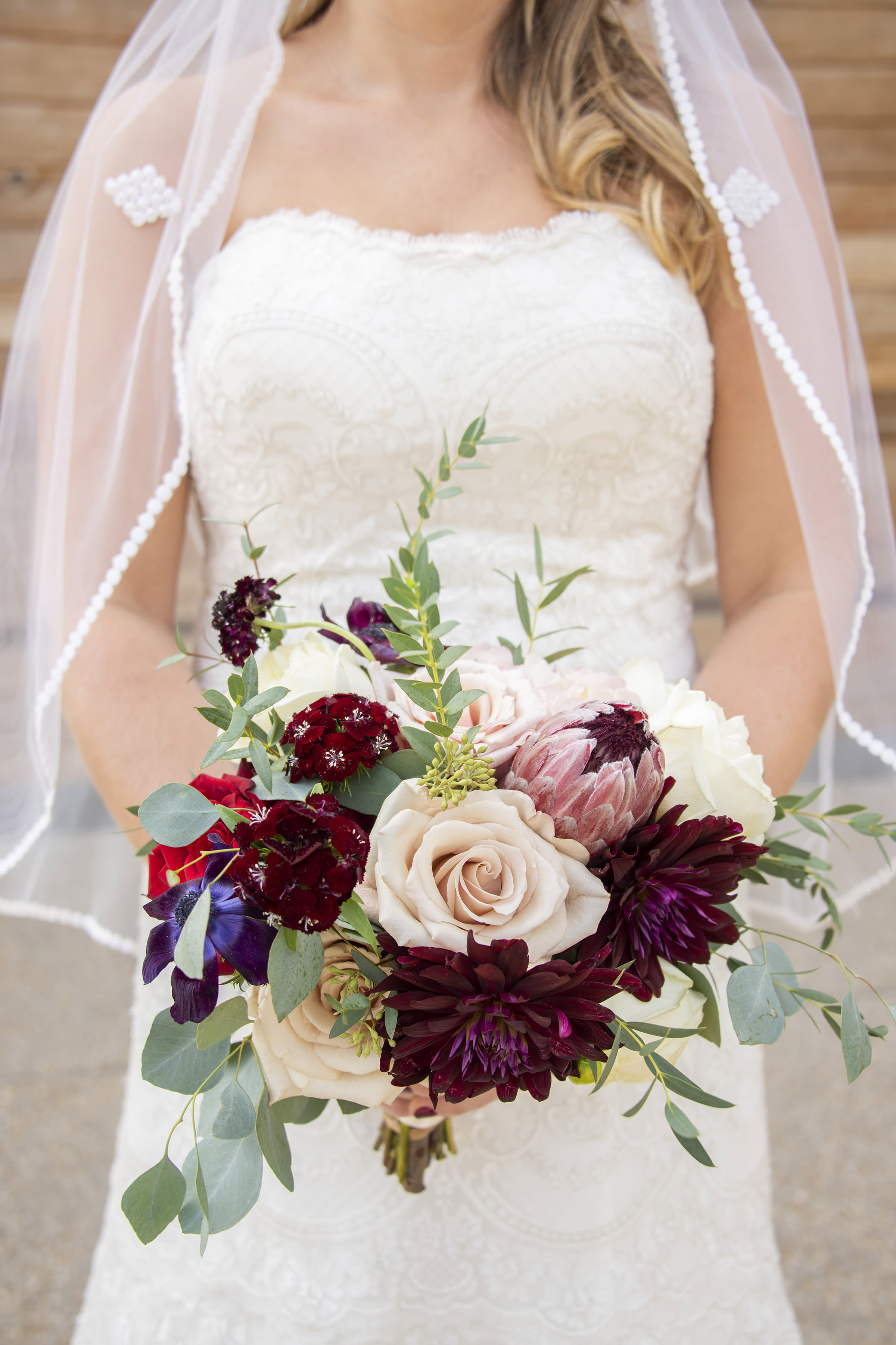 bride with bouquet