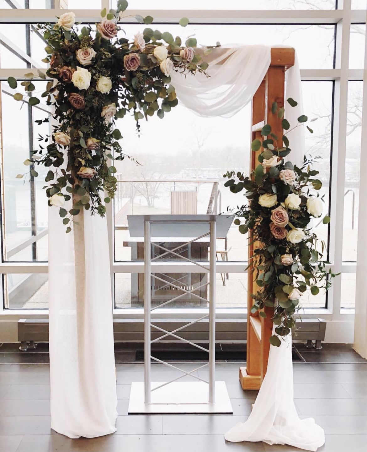 wedding arch with flowers