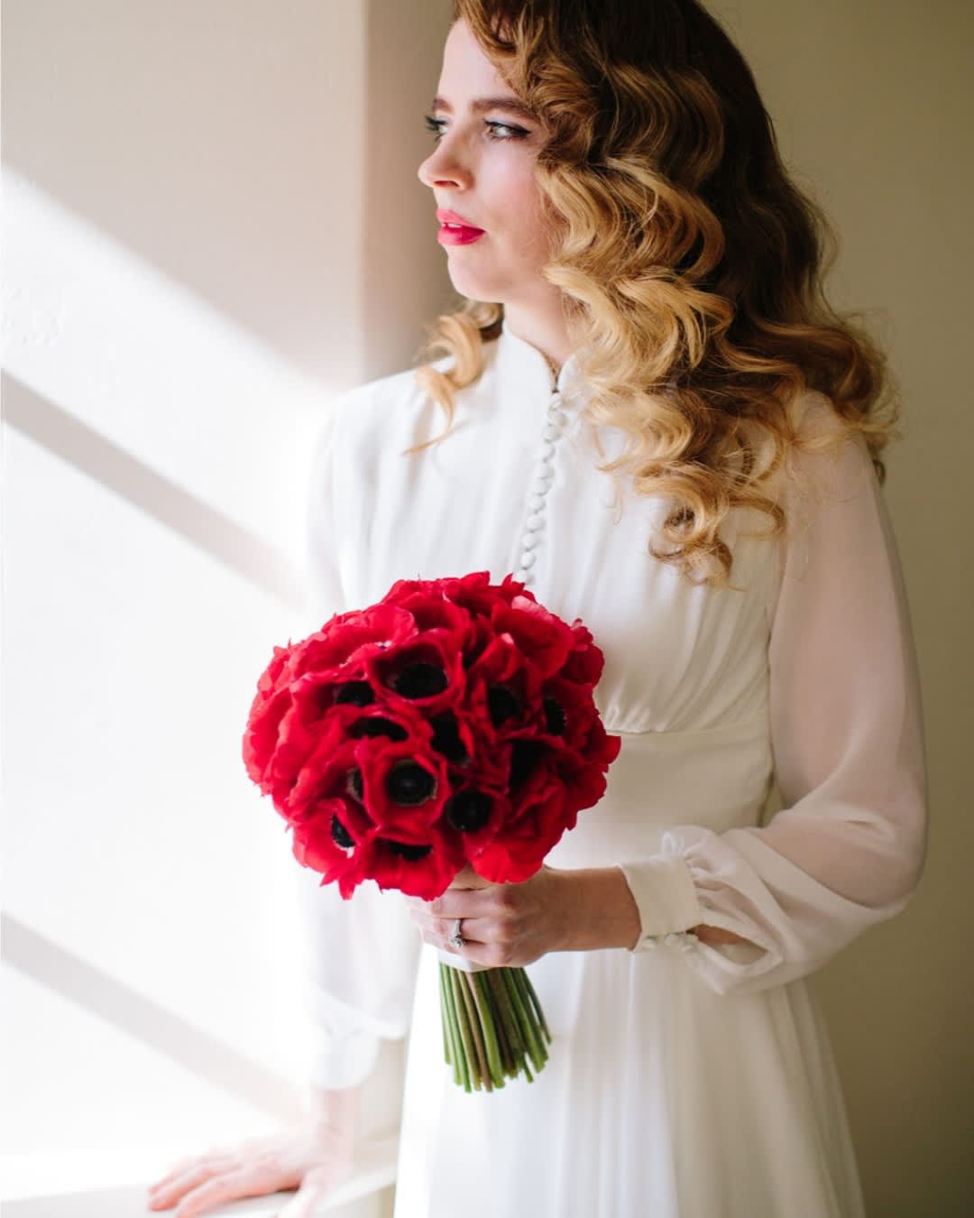 Passionate red anemone