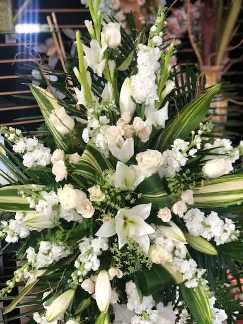 In Loving Memory. Sending flowers to a service .