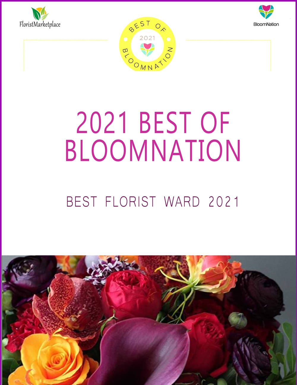 Florist Marketplace Won Best Florist Service 2021