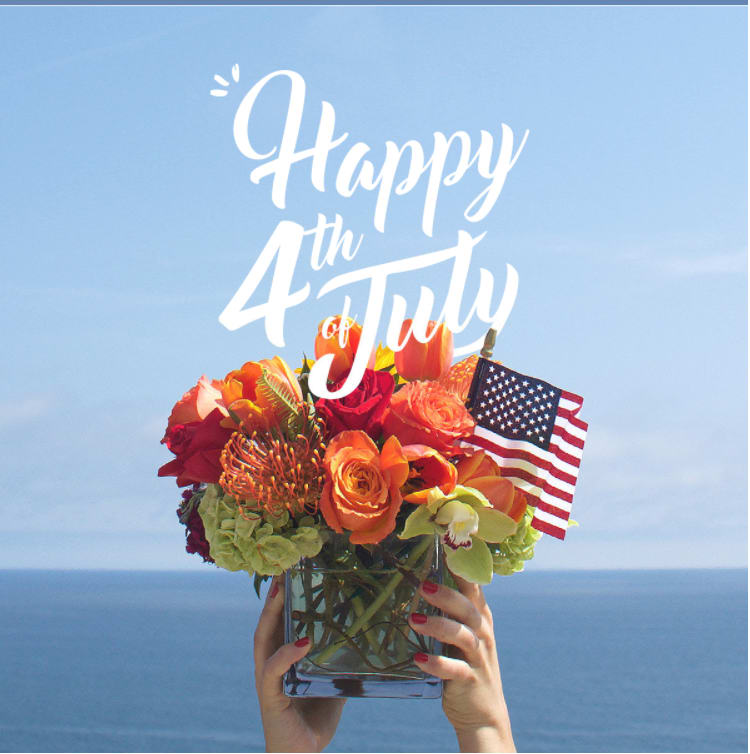 Celebrate America 4th of July with Flowers