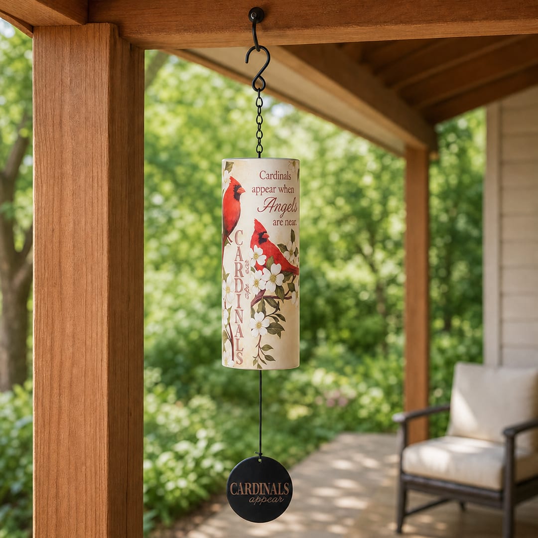 Memorial Wind Chime: Cardinals Appear When Angels Are Near