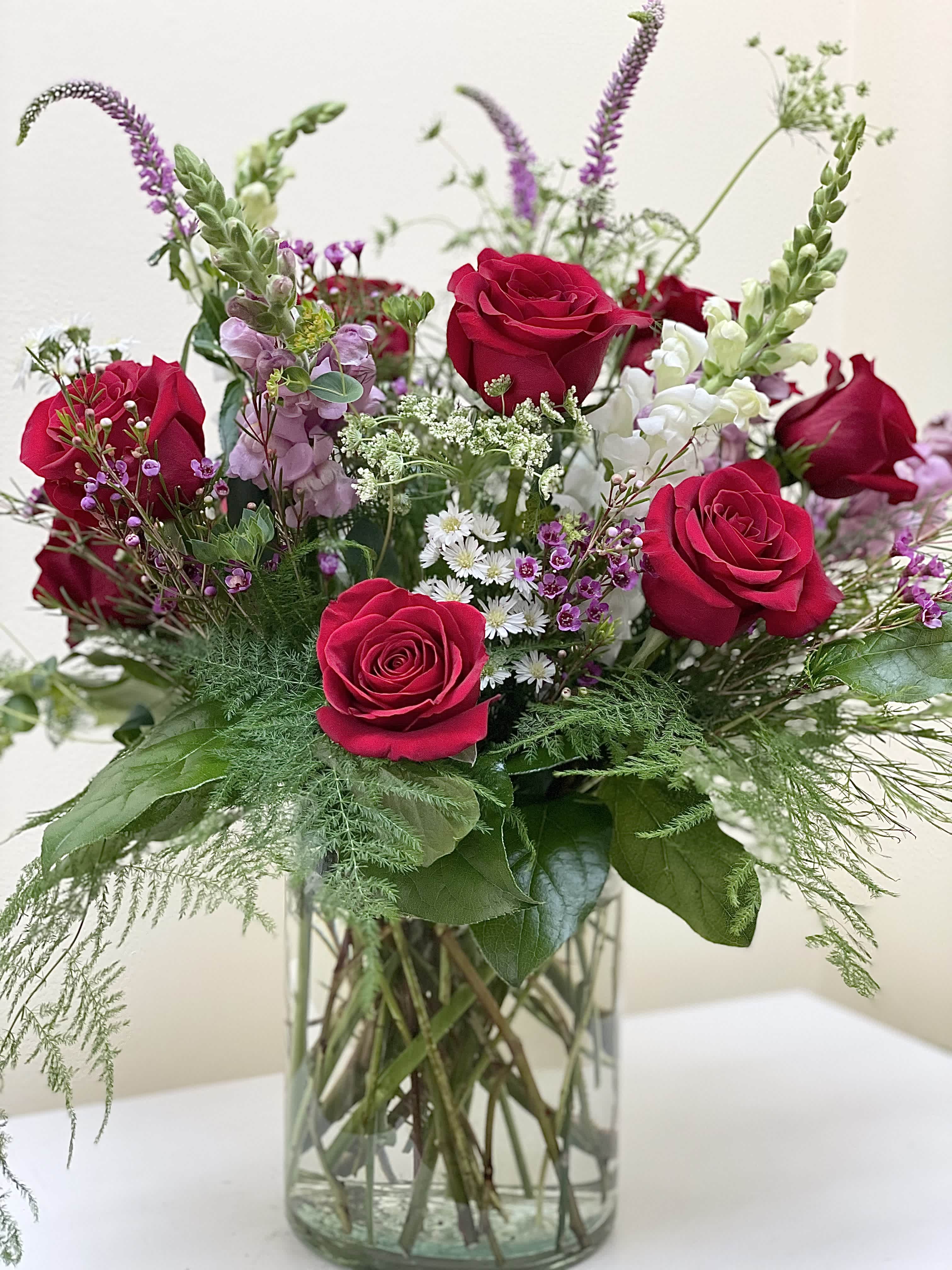 Summer, colorful flower arrangements