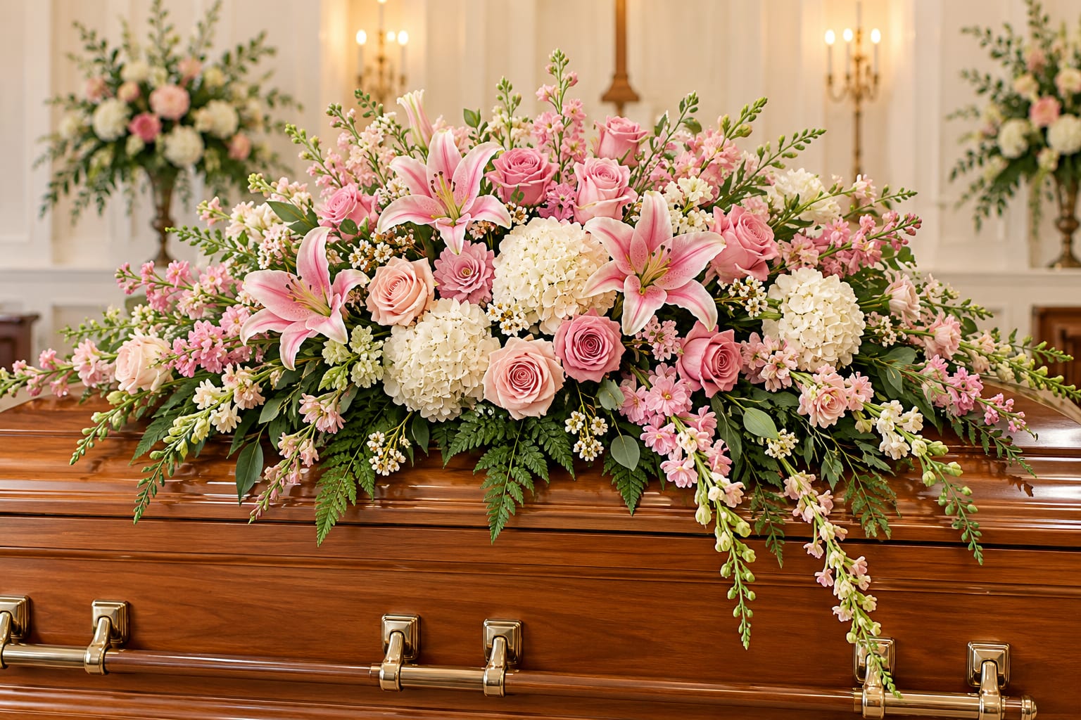 Legacy Florals Pink Casket Spray