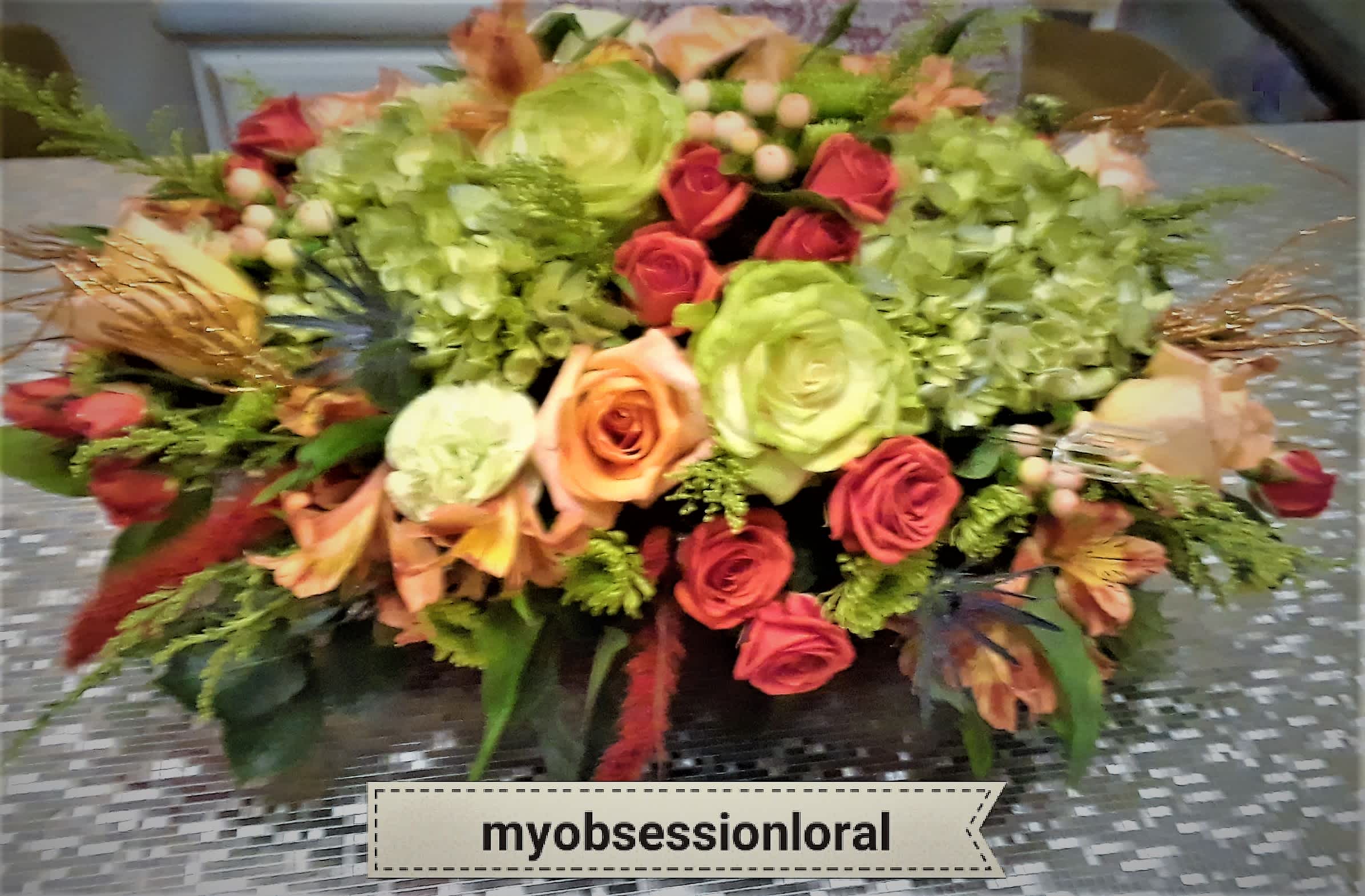 Fall floral arrangements.