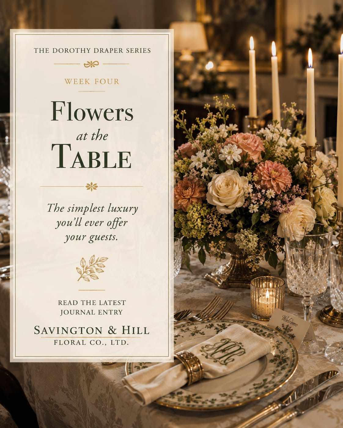 FLOWERS AT THE TABLE
