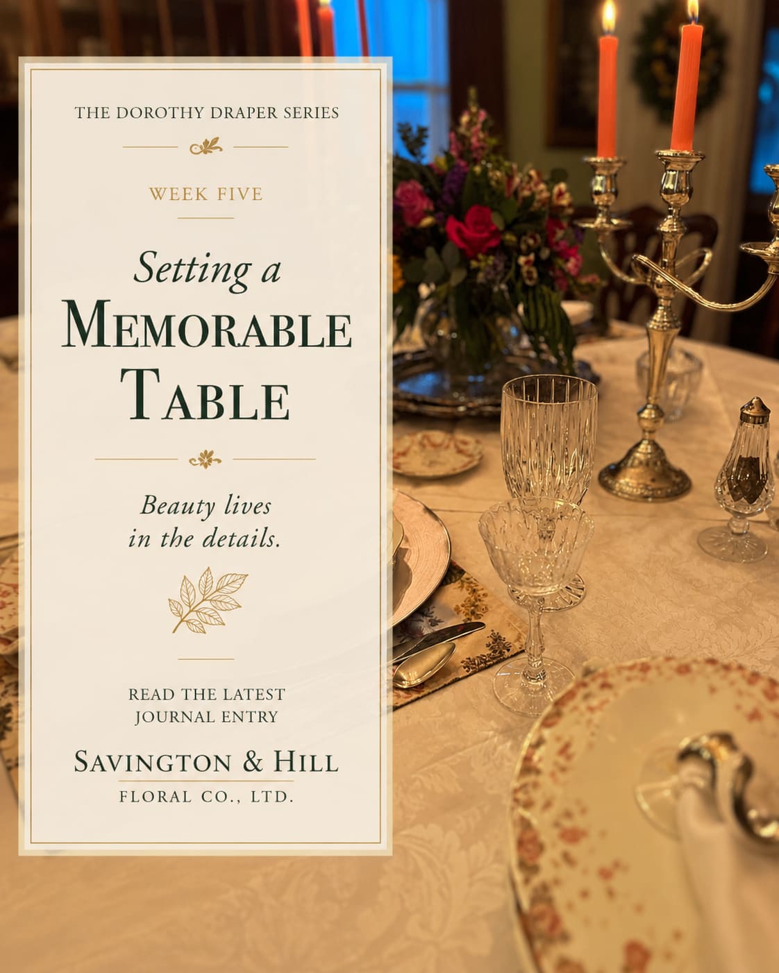 SETTING A MEMORABLE TABLE