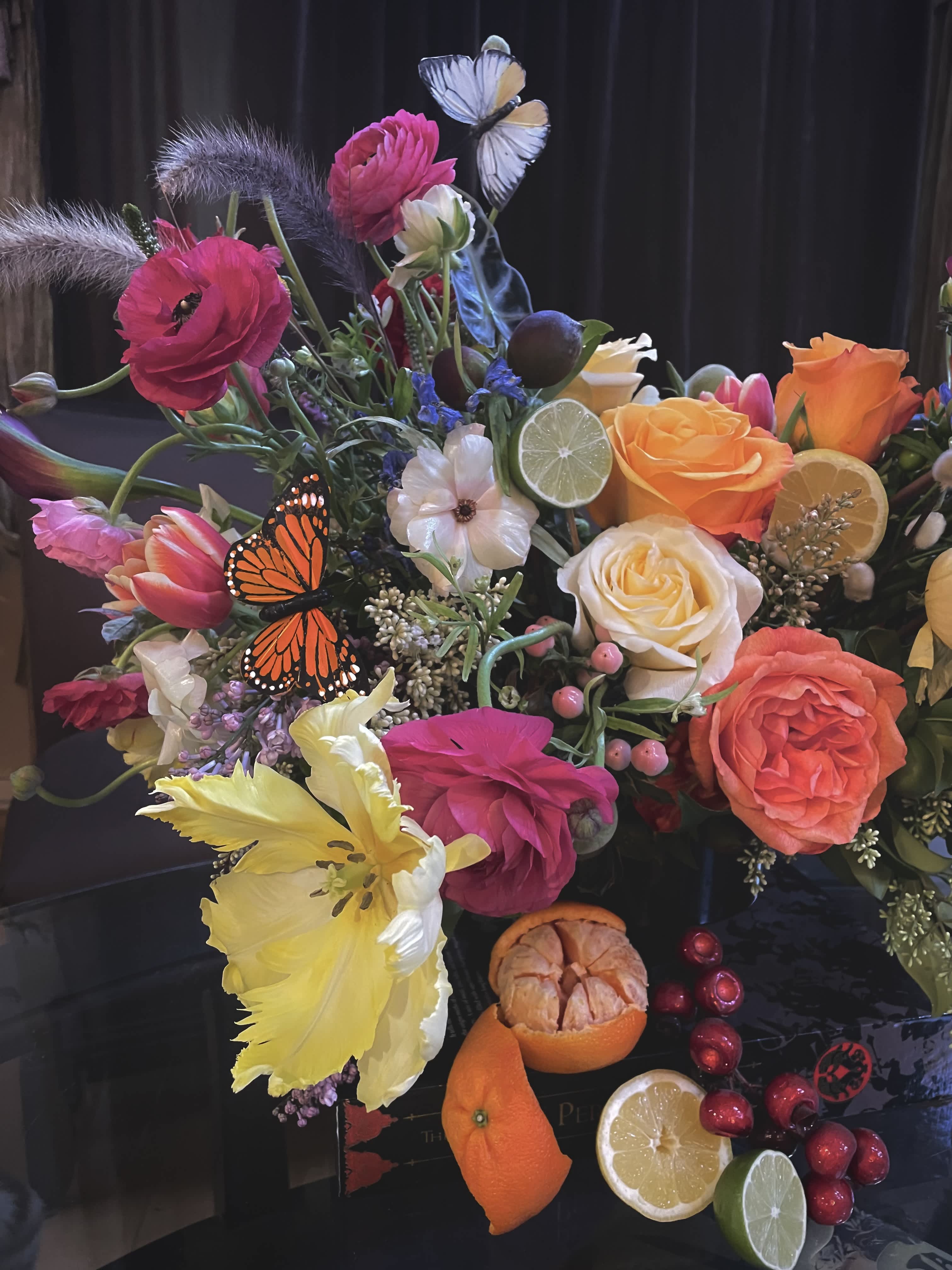 Fruitful florals workshop with @vesperaflorals