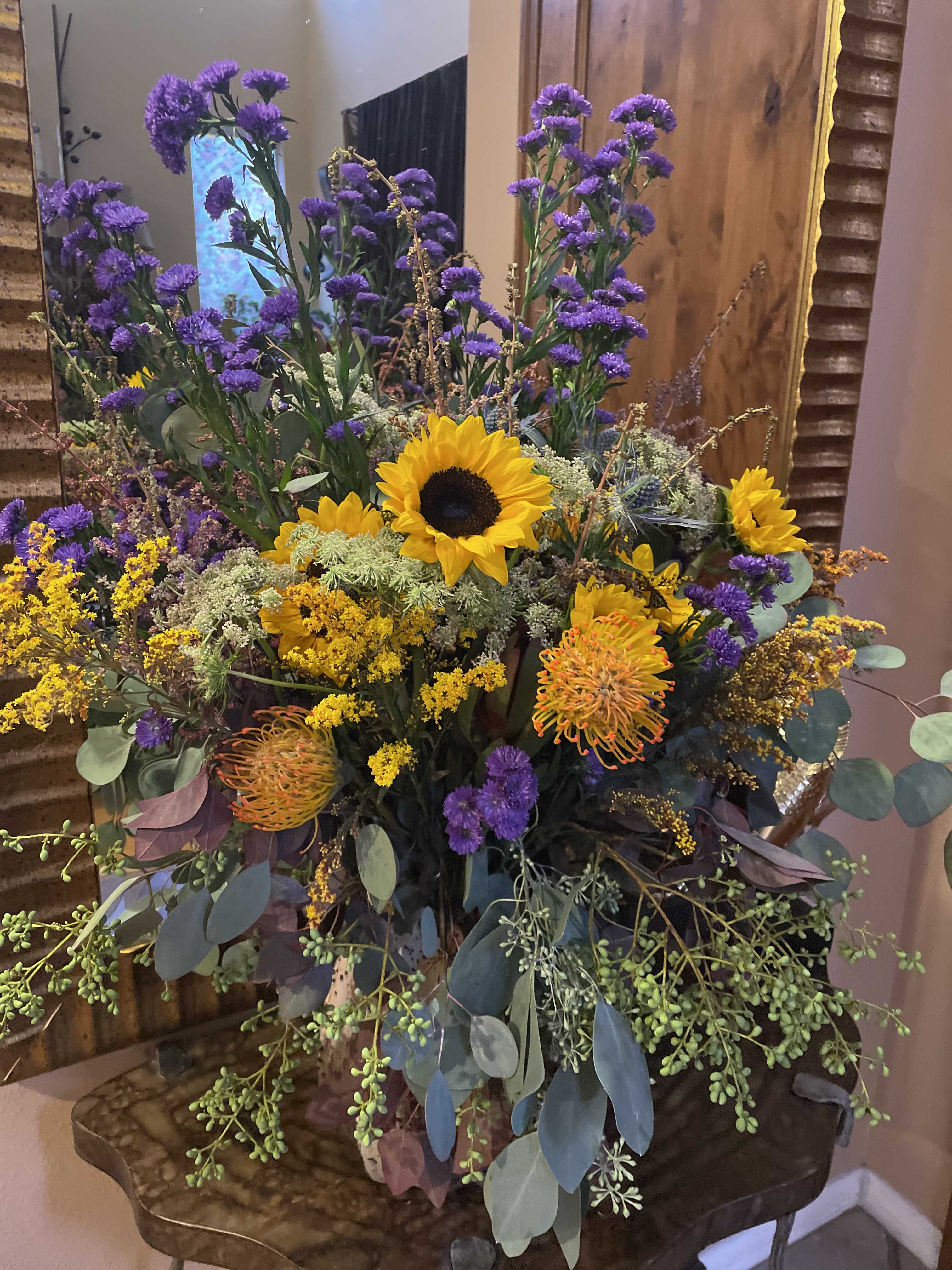 Just like that , with yellow and purple ! 