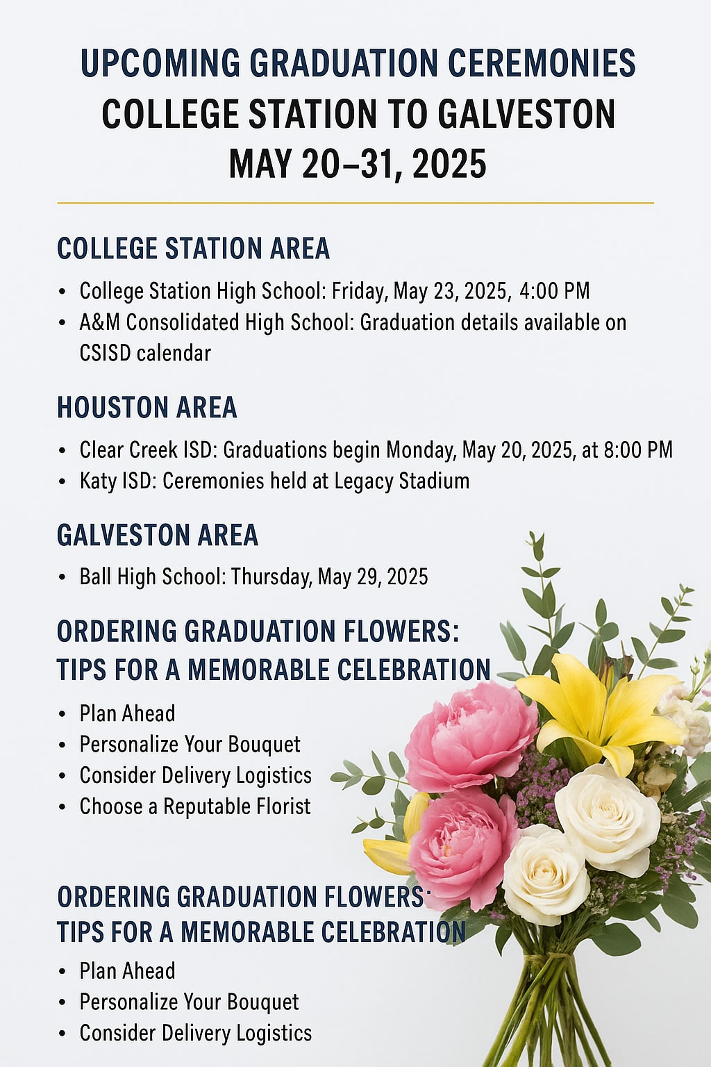 2025 Graduation Flowers