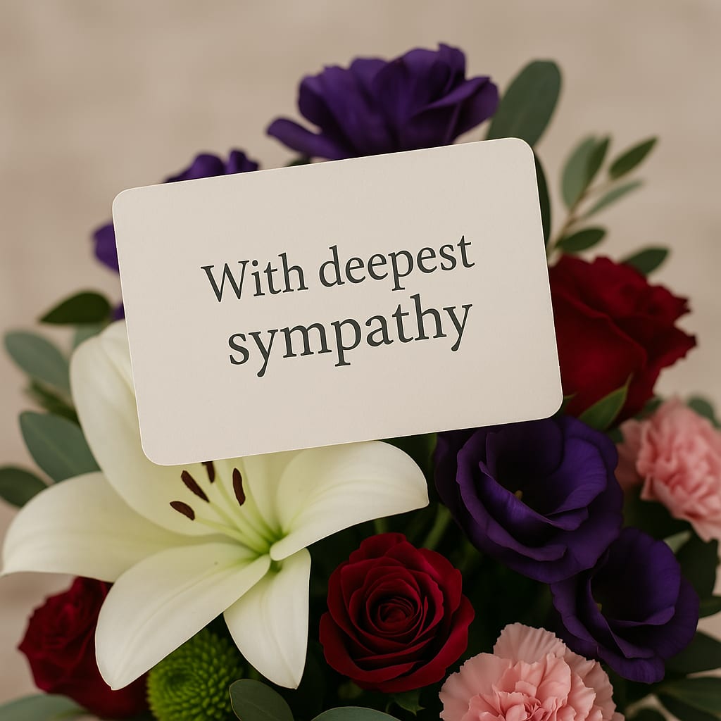 What to Write in a Sympathy Card for Funeral Flowers (Examples + Tips)