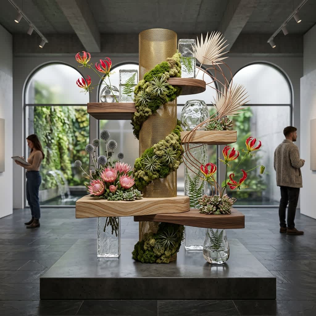 Living Sculptures: Moving Beyond Vases with Architectural Floral Design