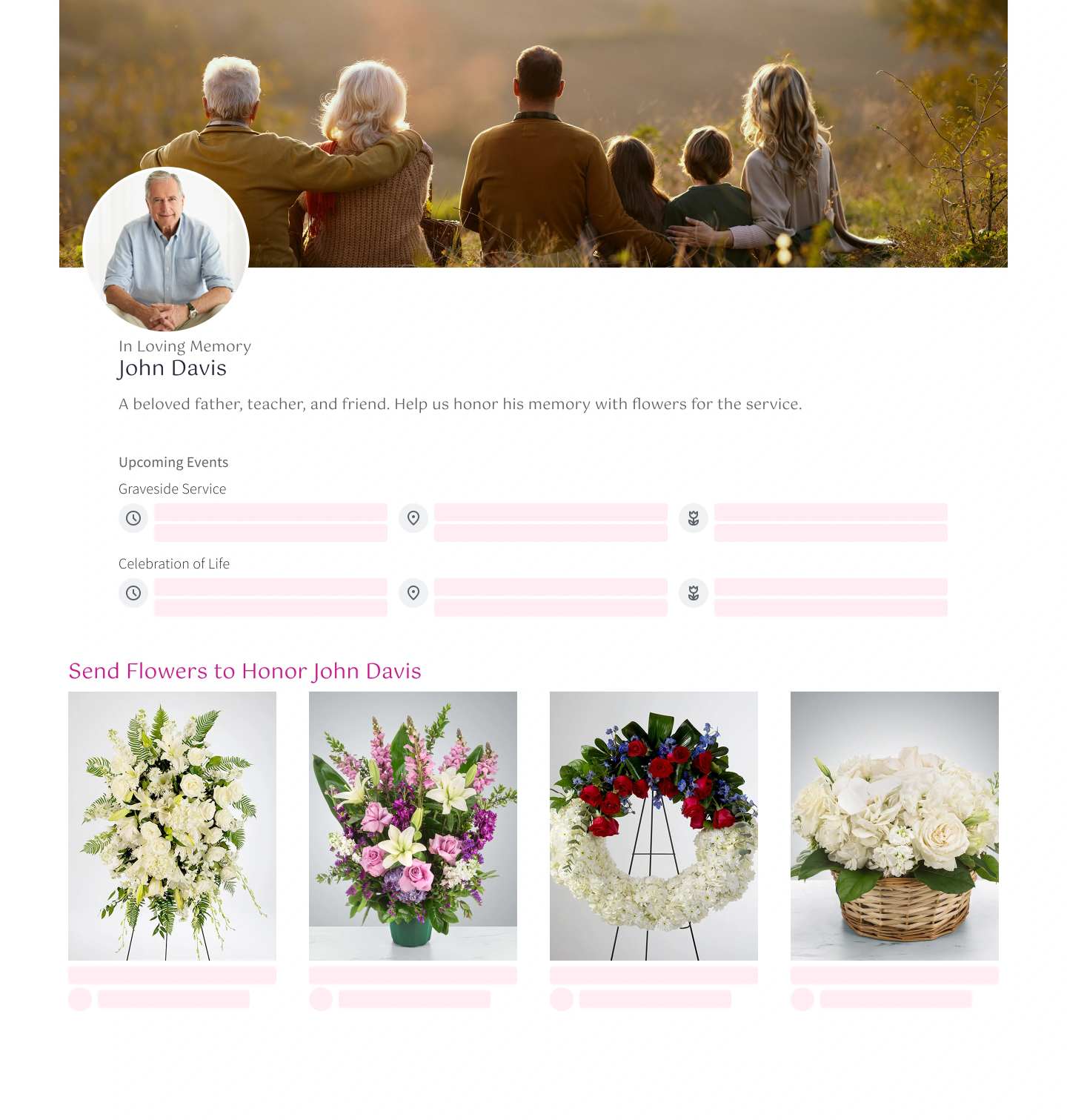 Event celebration with floral decorations