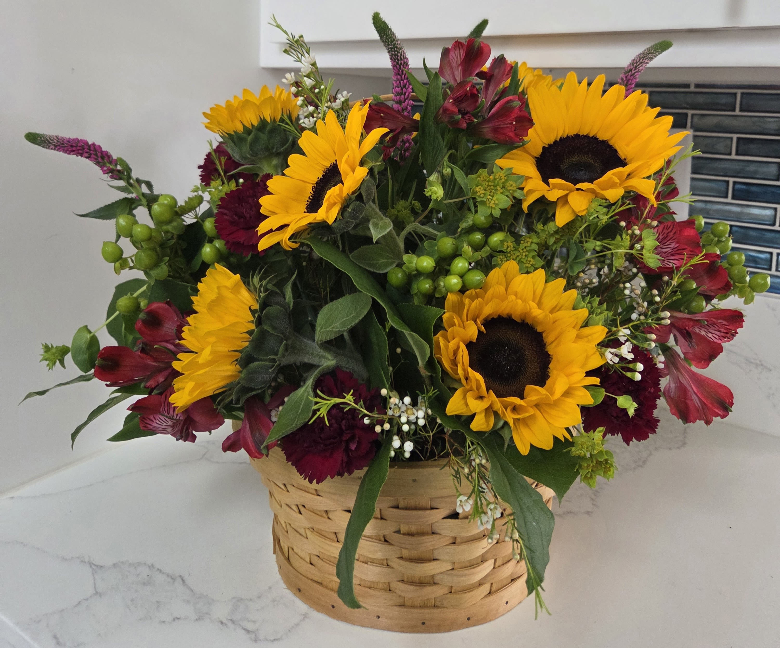 Fall Sunflower Basket