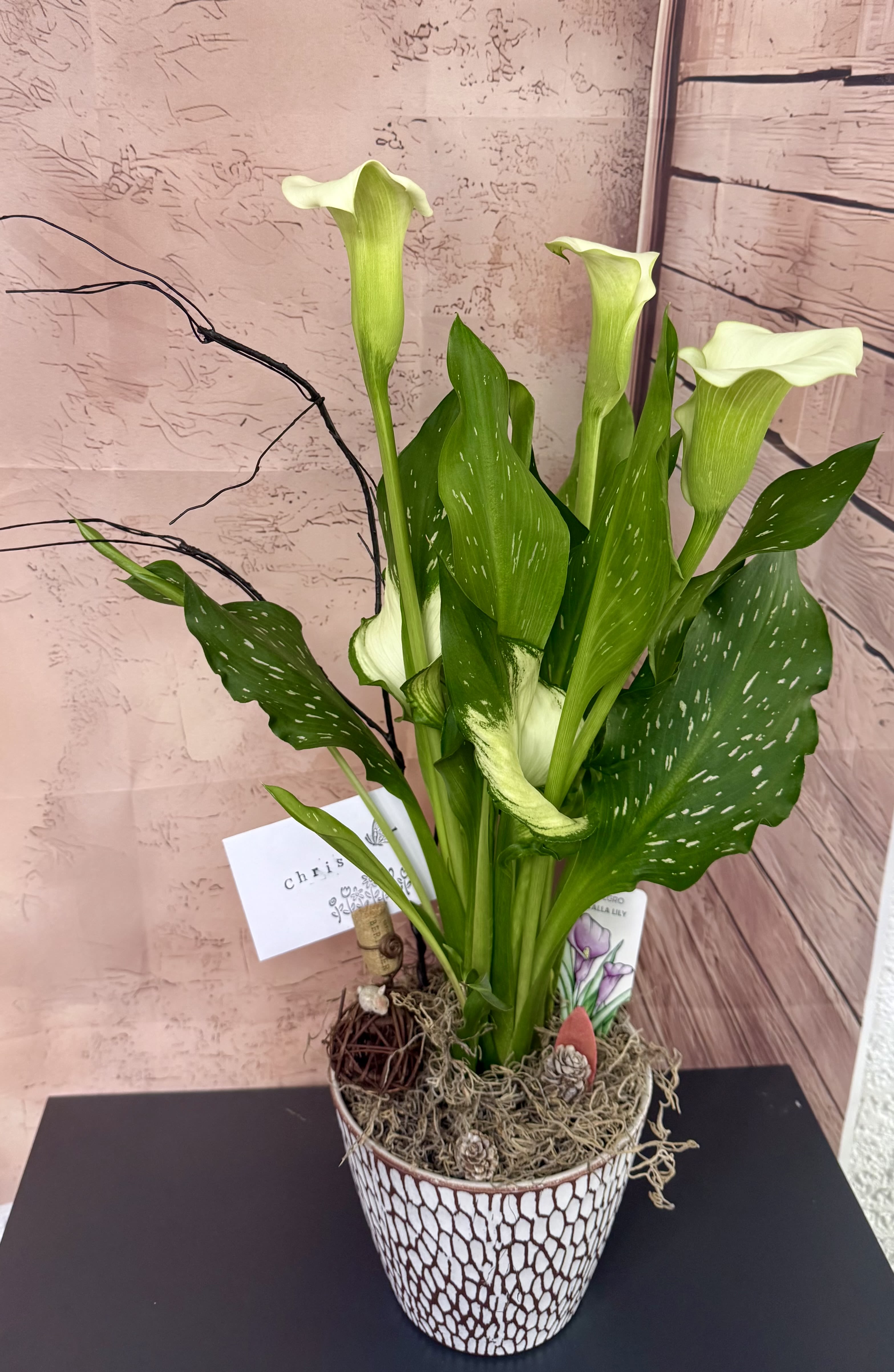 Elegant Calla Lily Planter