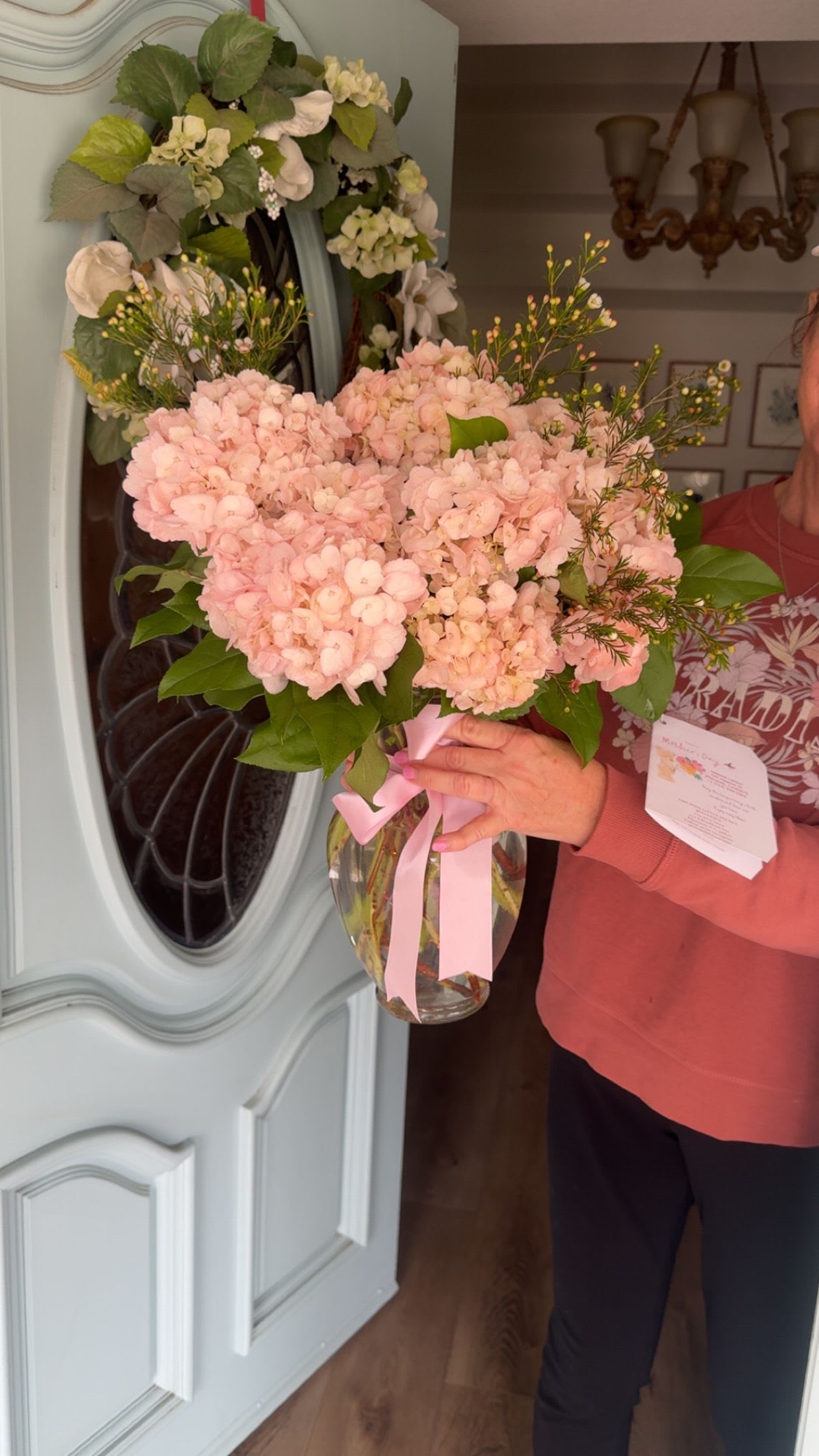 Cotton Candy Blush Pink Hydrangeas Bouquet