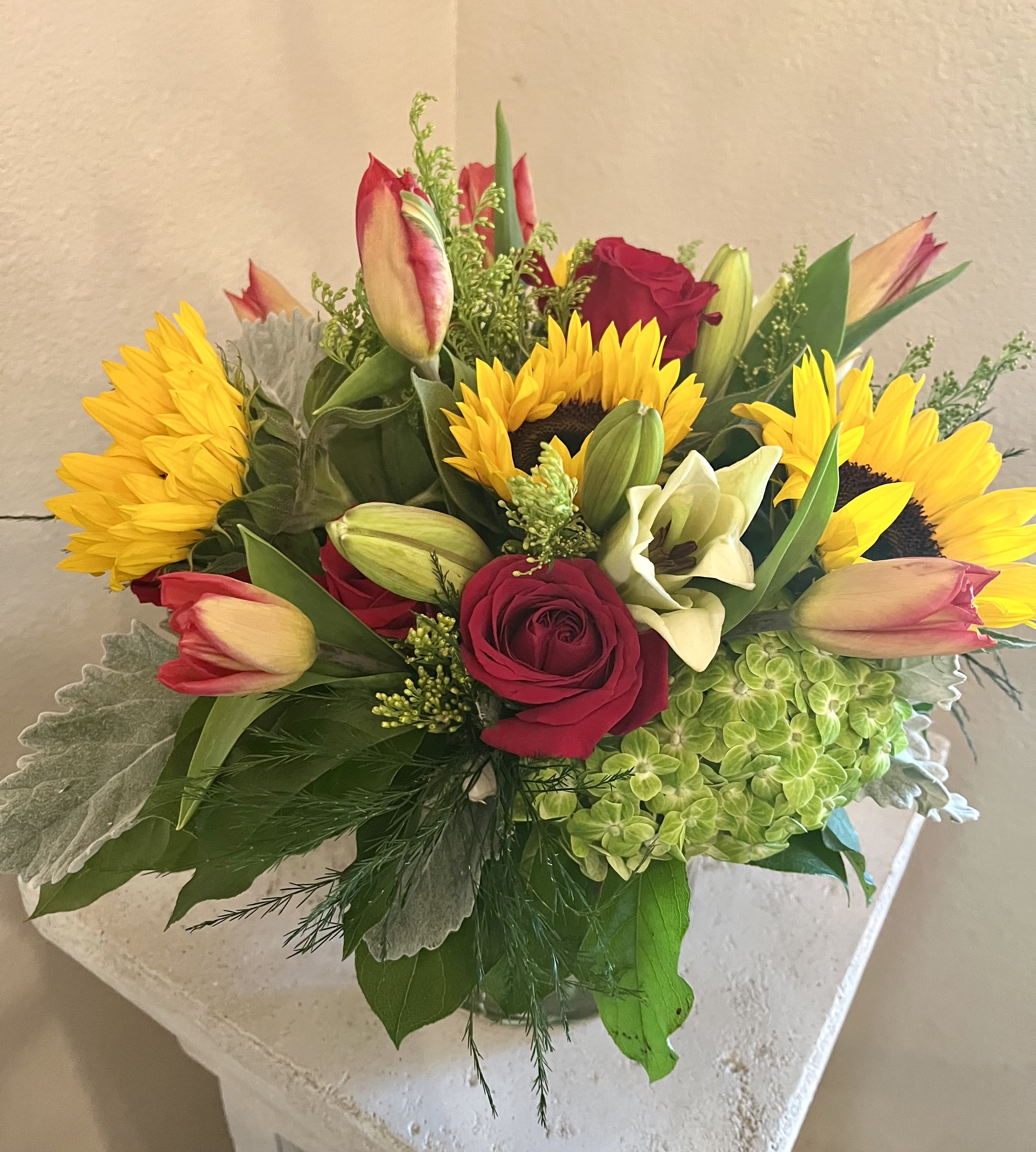 Colorful Square Taper Vase