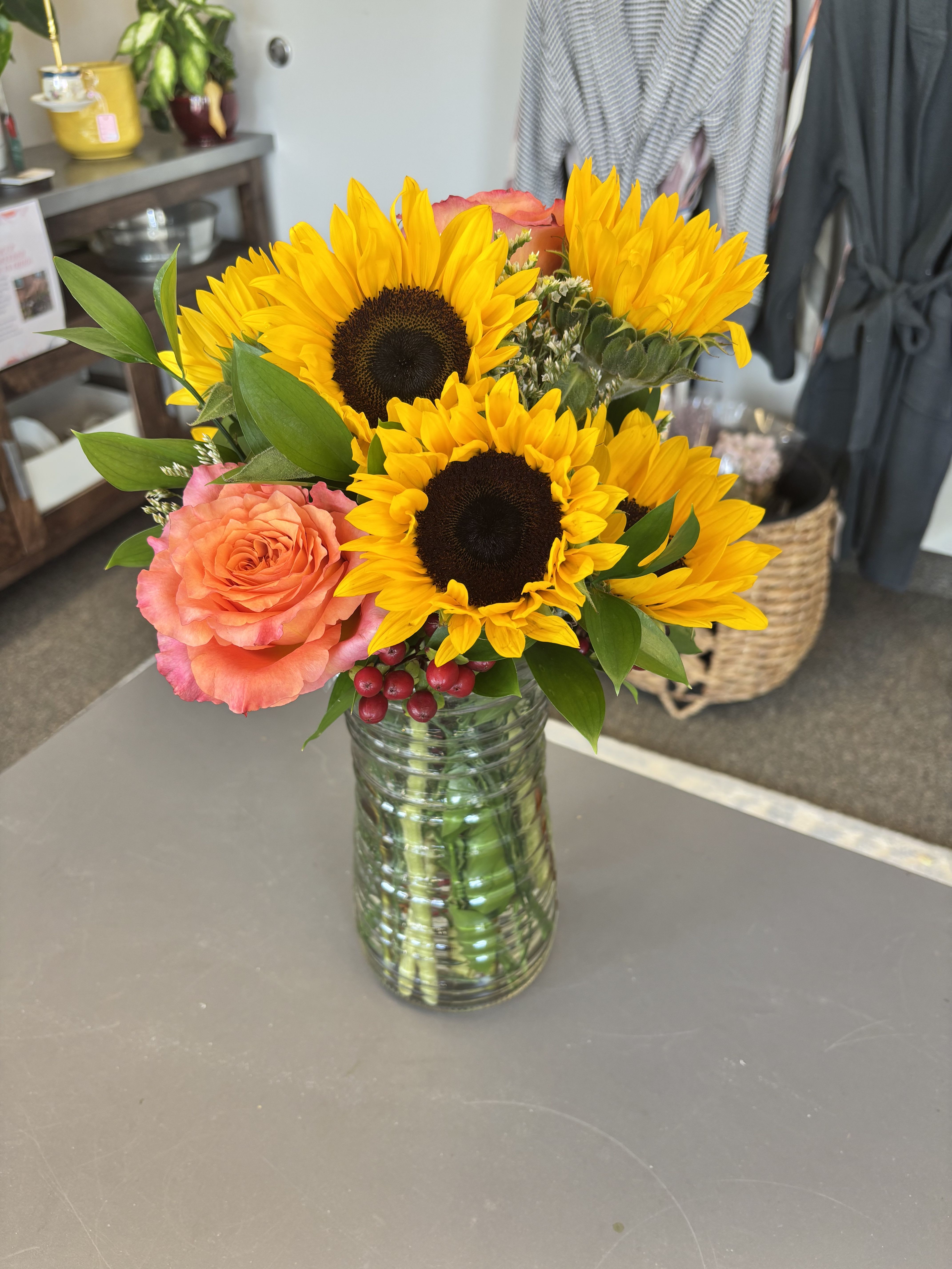 The Karima - Sunflower Vase Arrangement