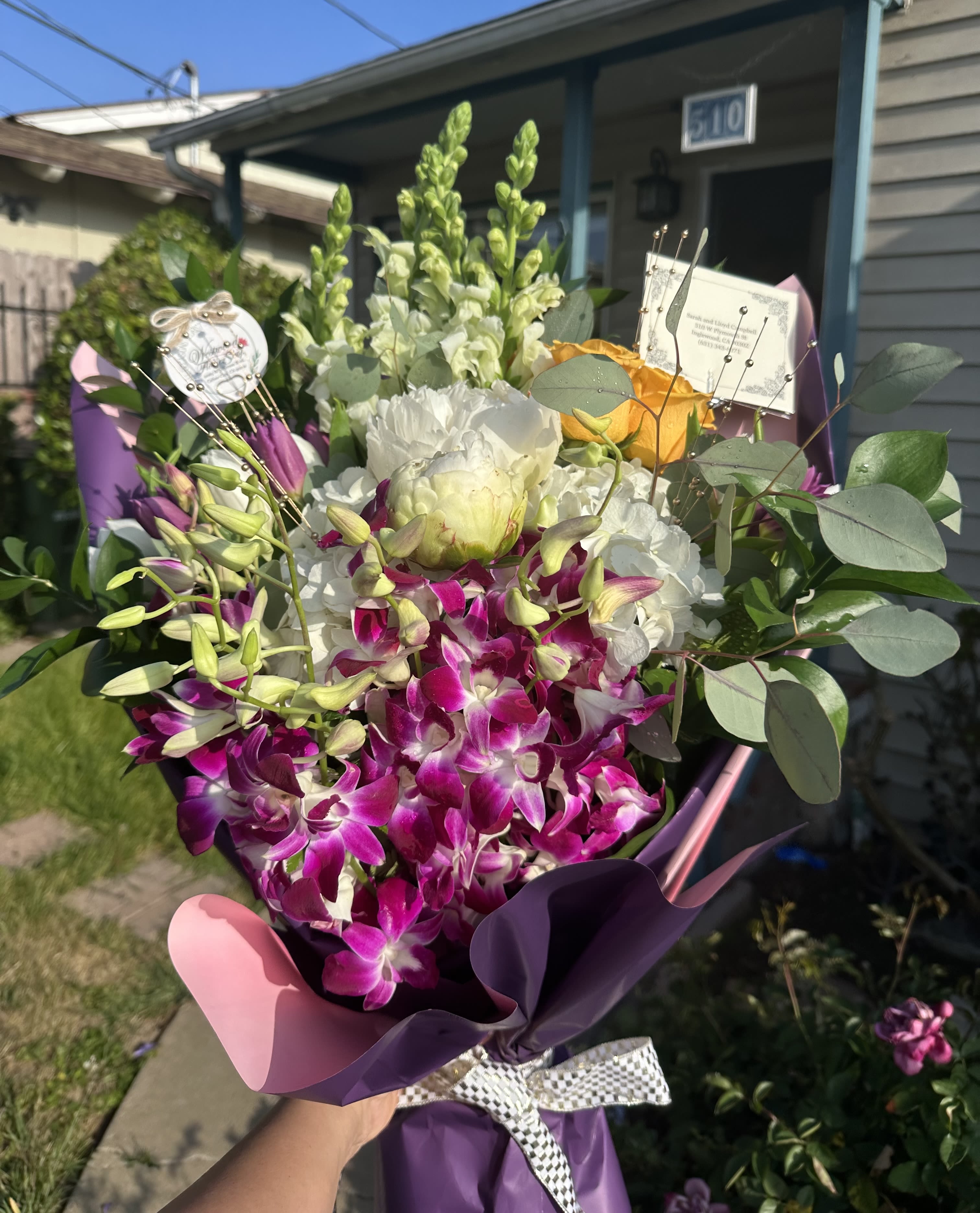 Personalized Hand Tied Bouquet