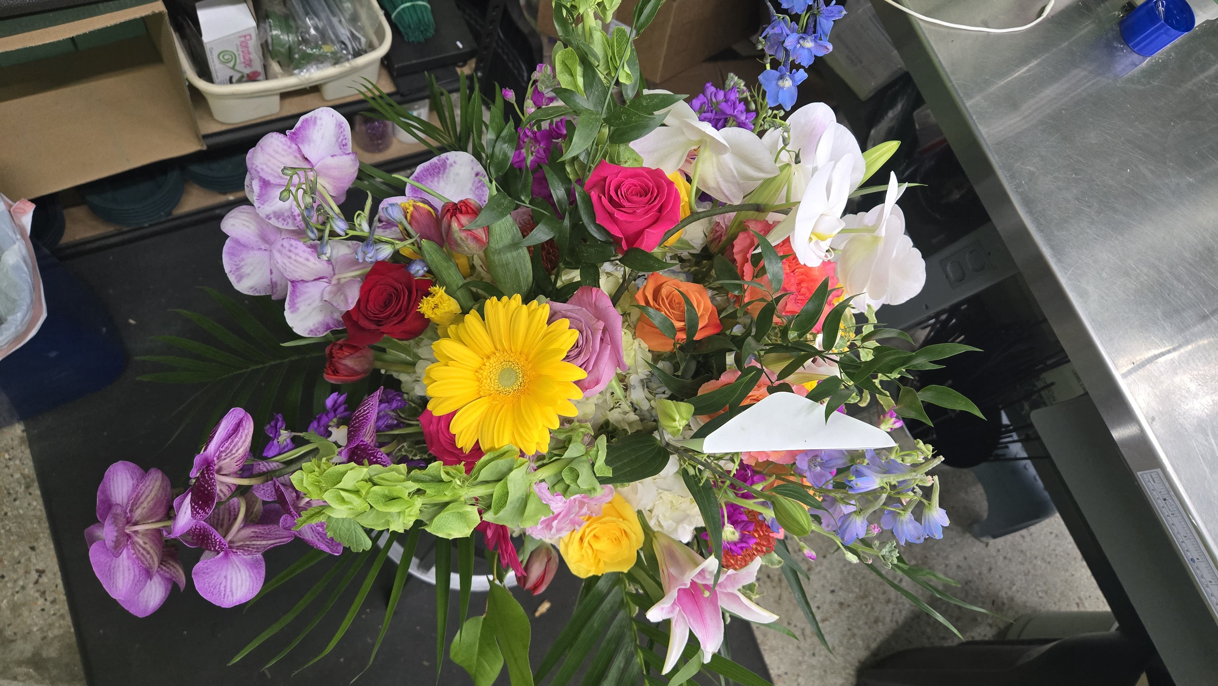 $225-$365 Designer Choice English Garden Style Arrangement - a bright mix of fresh Premium Flowers! CALL 912.638.7323 TO DISCUSS OPTIONS!