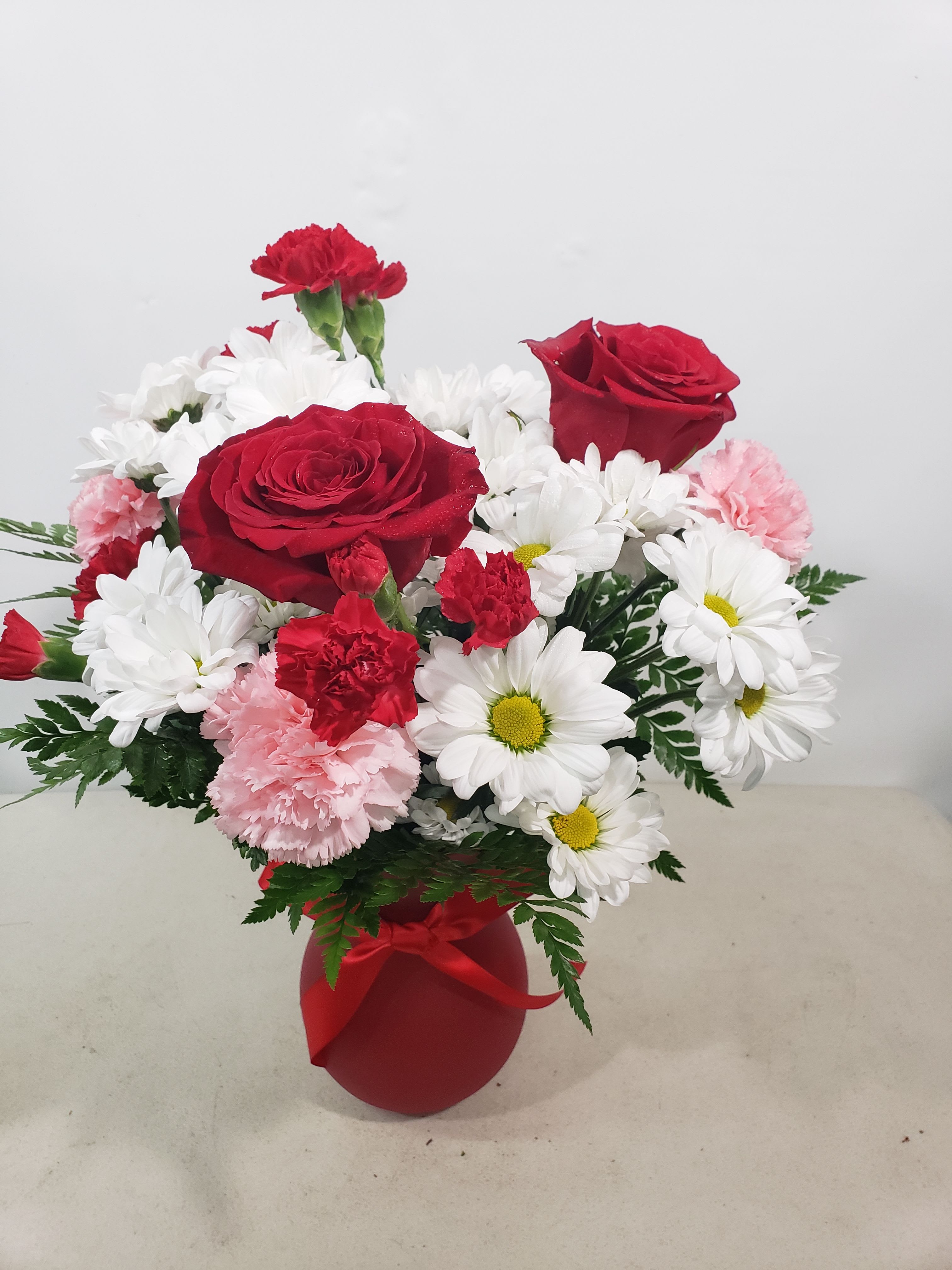 Hugs and Kisses Bouquet with Red Roses