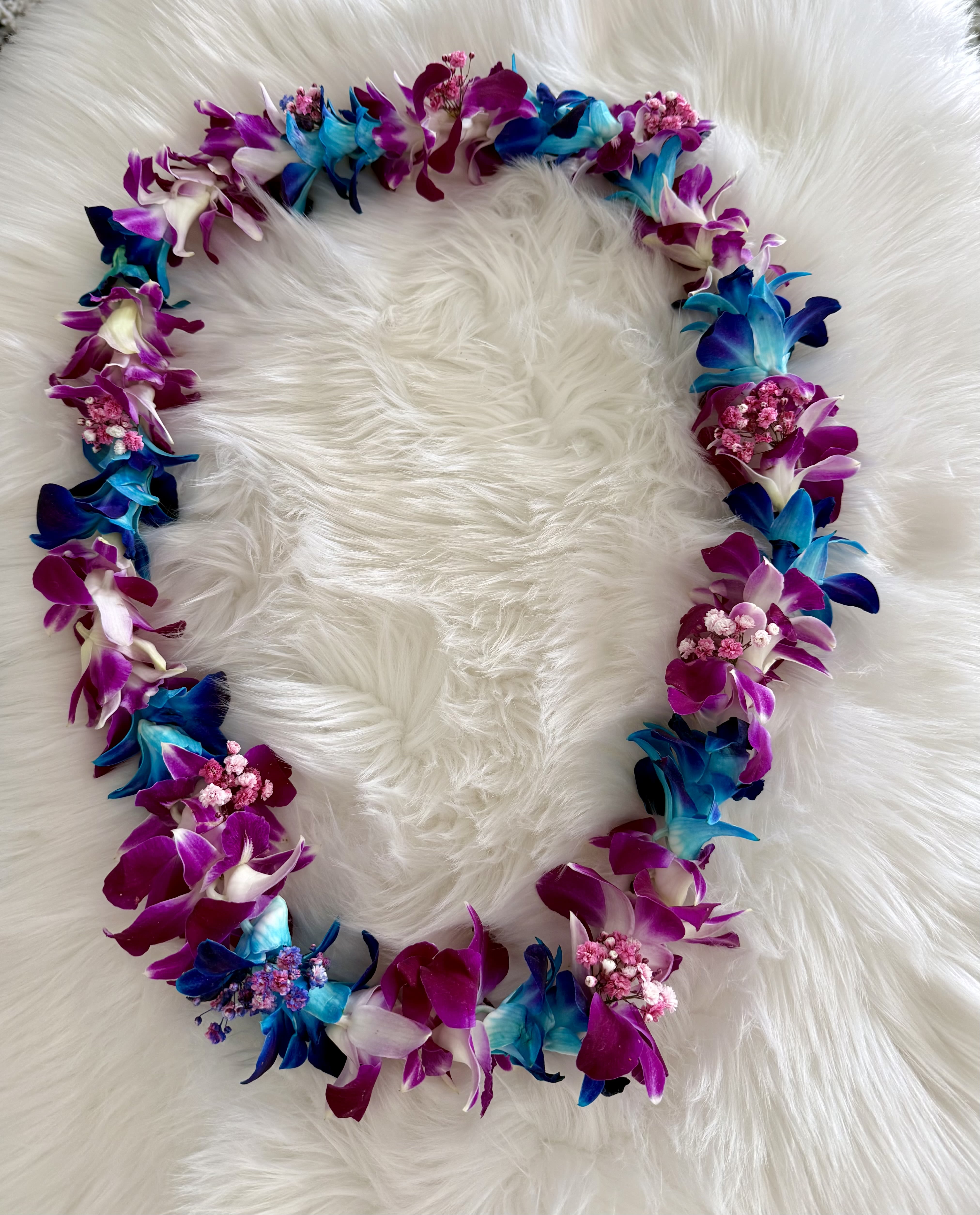 Natural orchids Lei