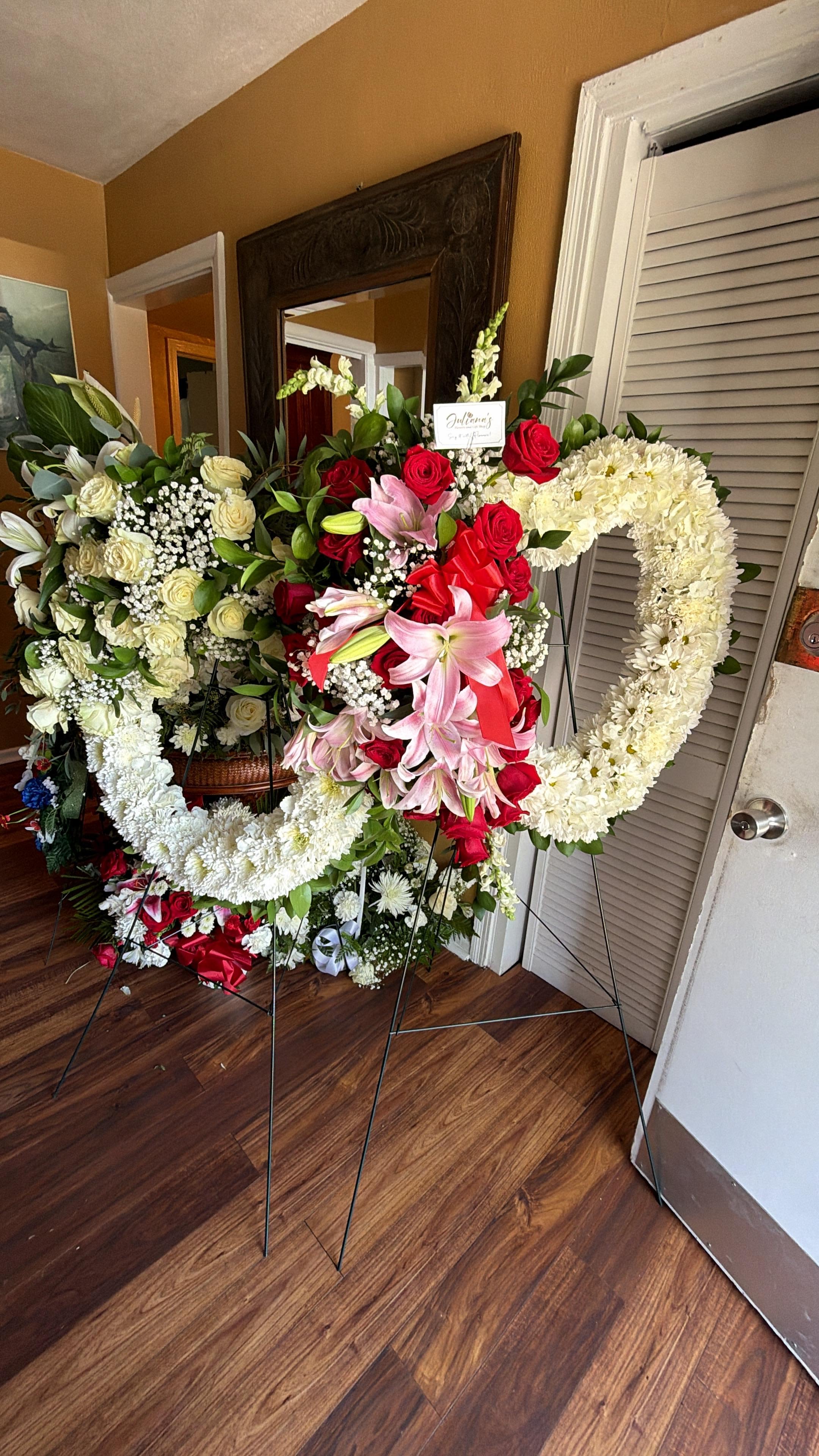 White roses Wreath