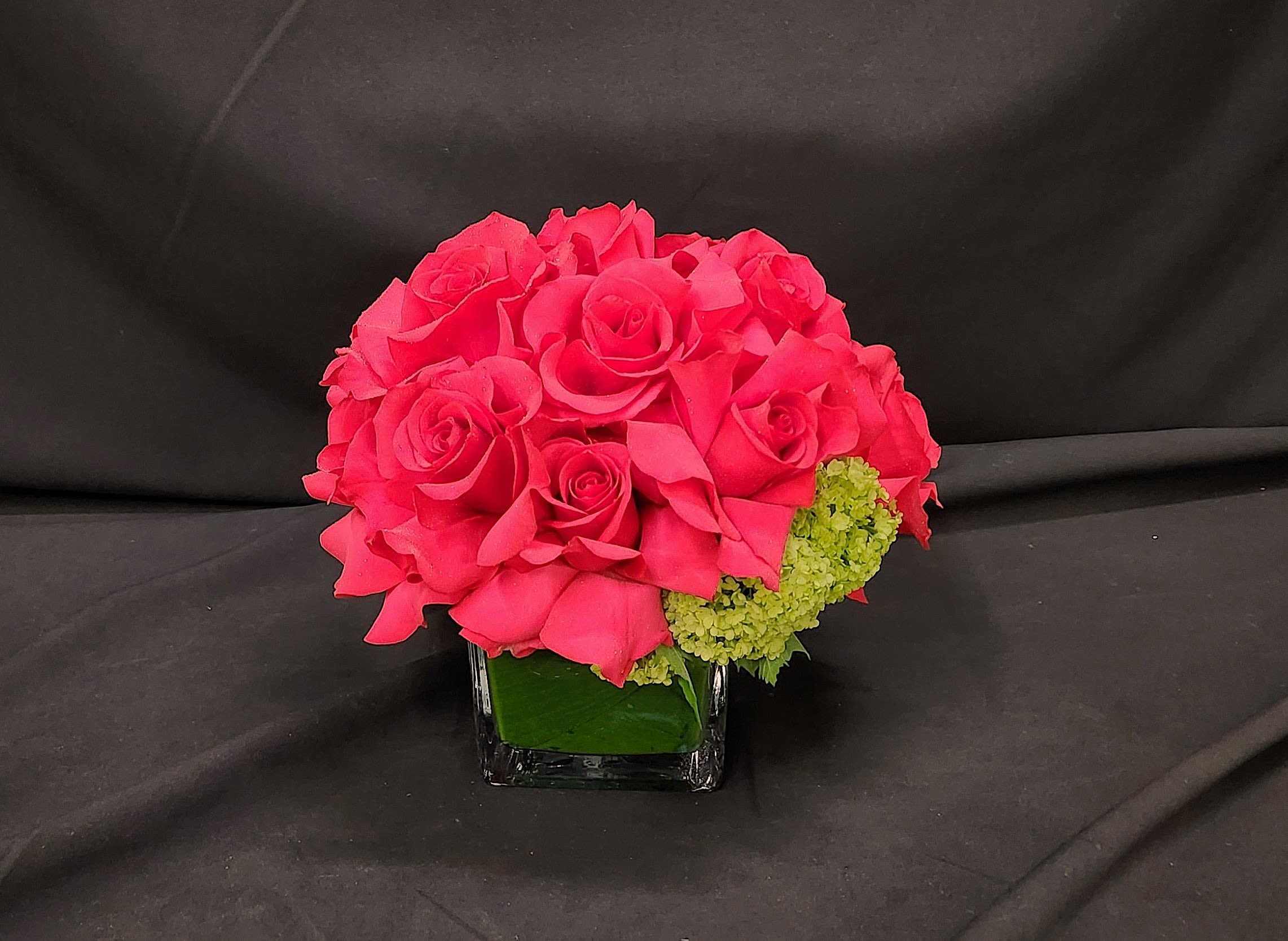 Hot Pink Rose Cube