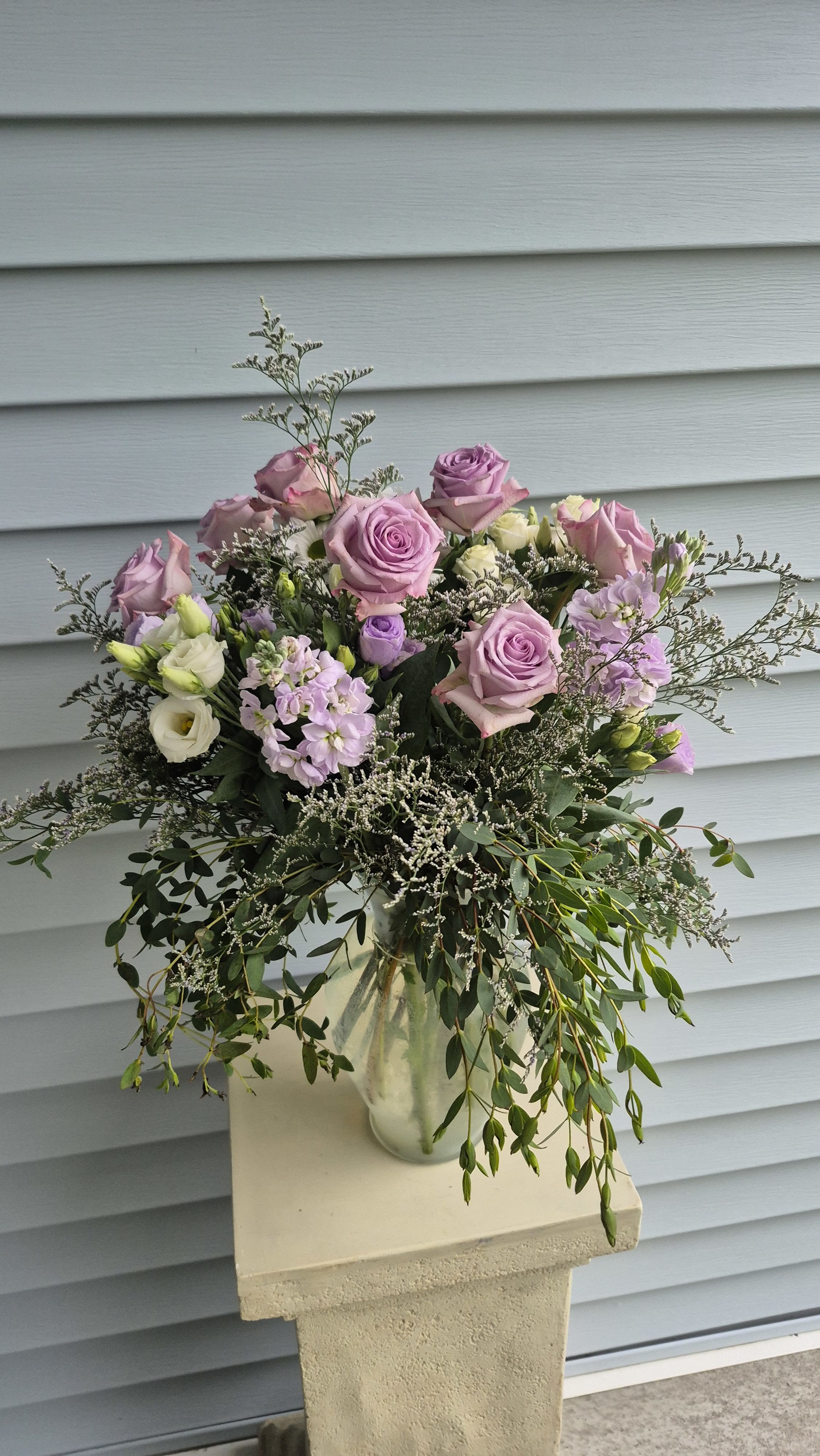 Spray of purple and white dreammy flower