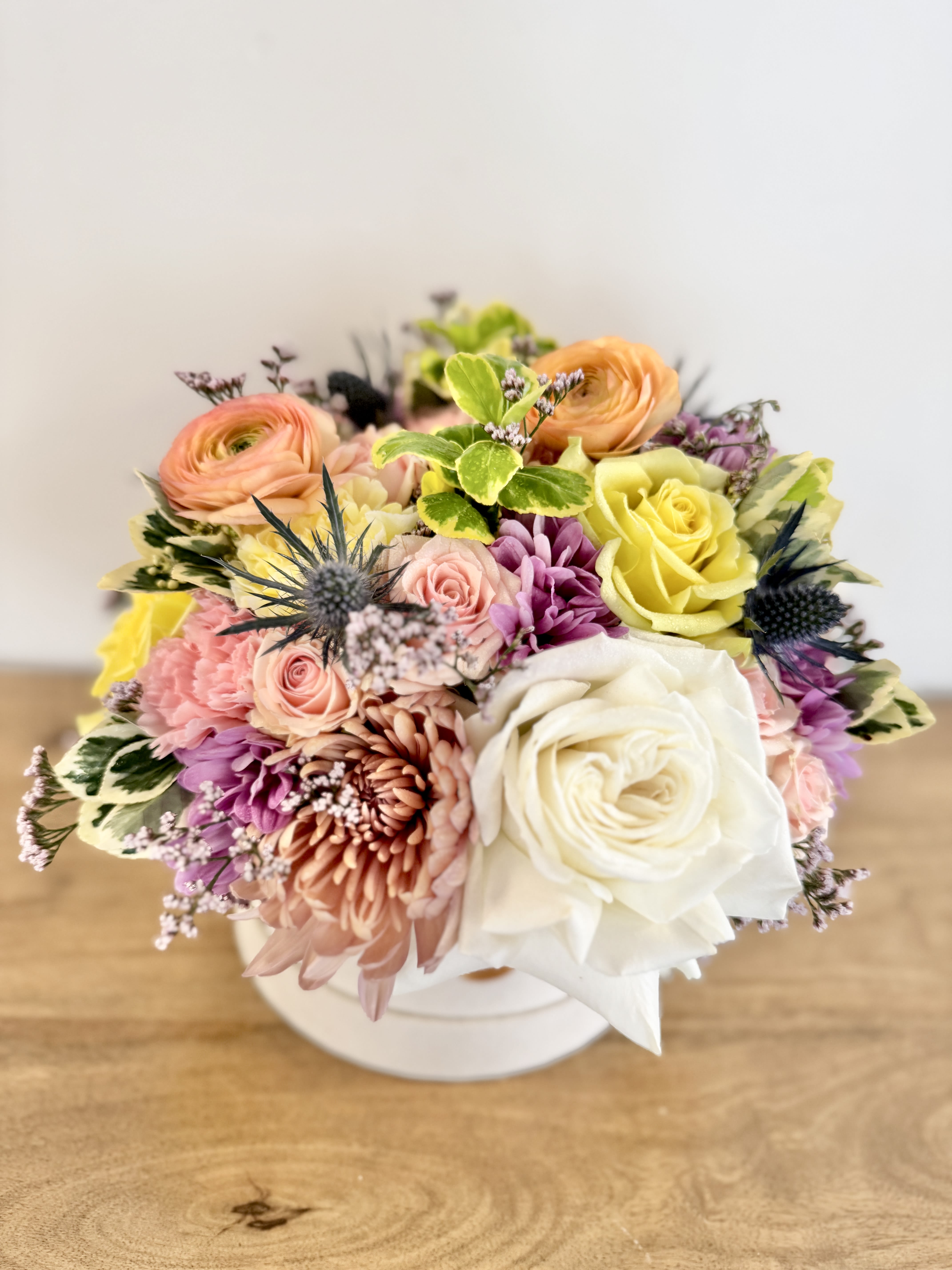 Flower Hat Box Bouquet