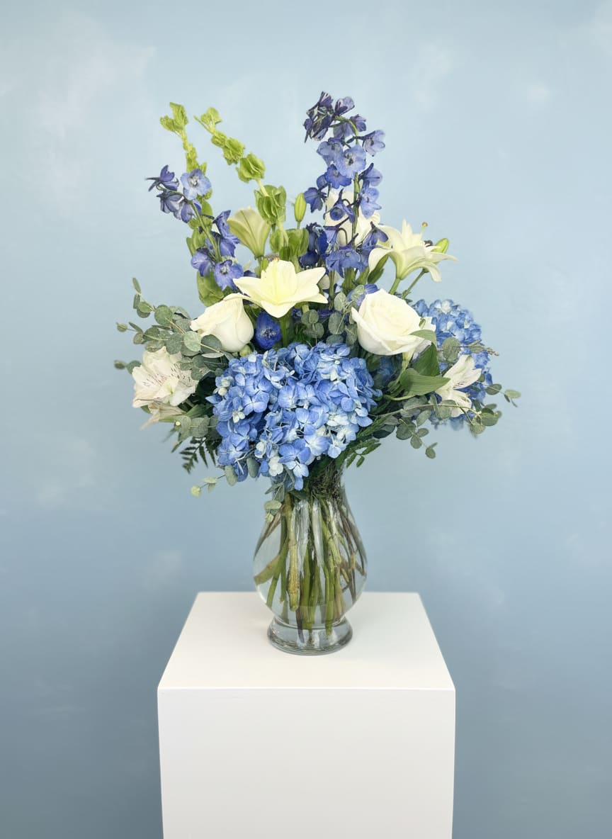 Touch of Blue Rescue Vase
