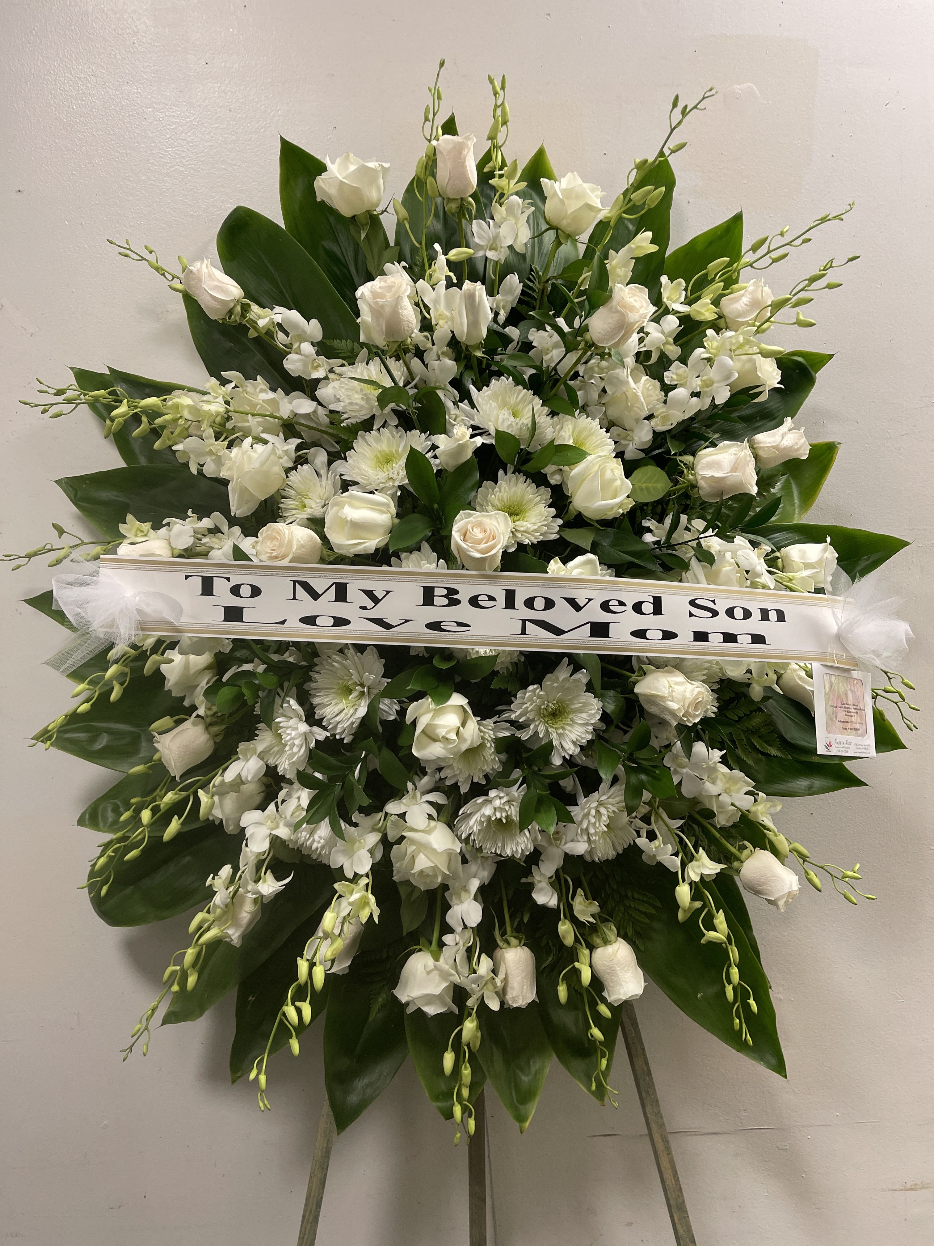Yellow and White Theme Wreath - F175W03