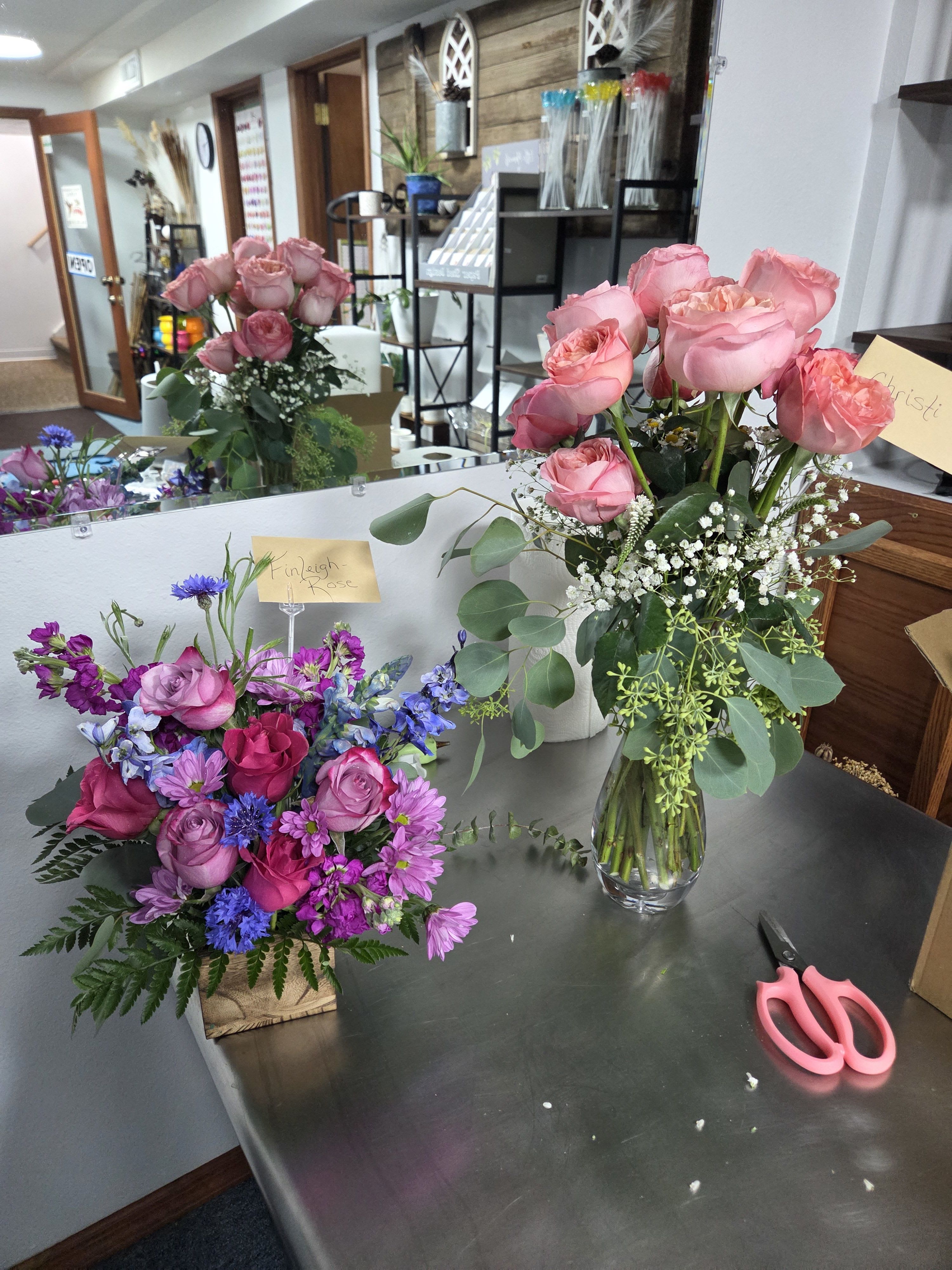Dozen Long Stemmed Pink Roses by BloomNation™