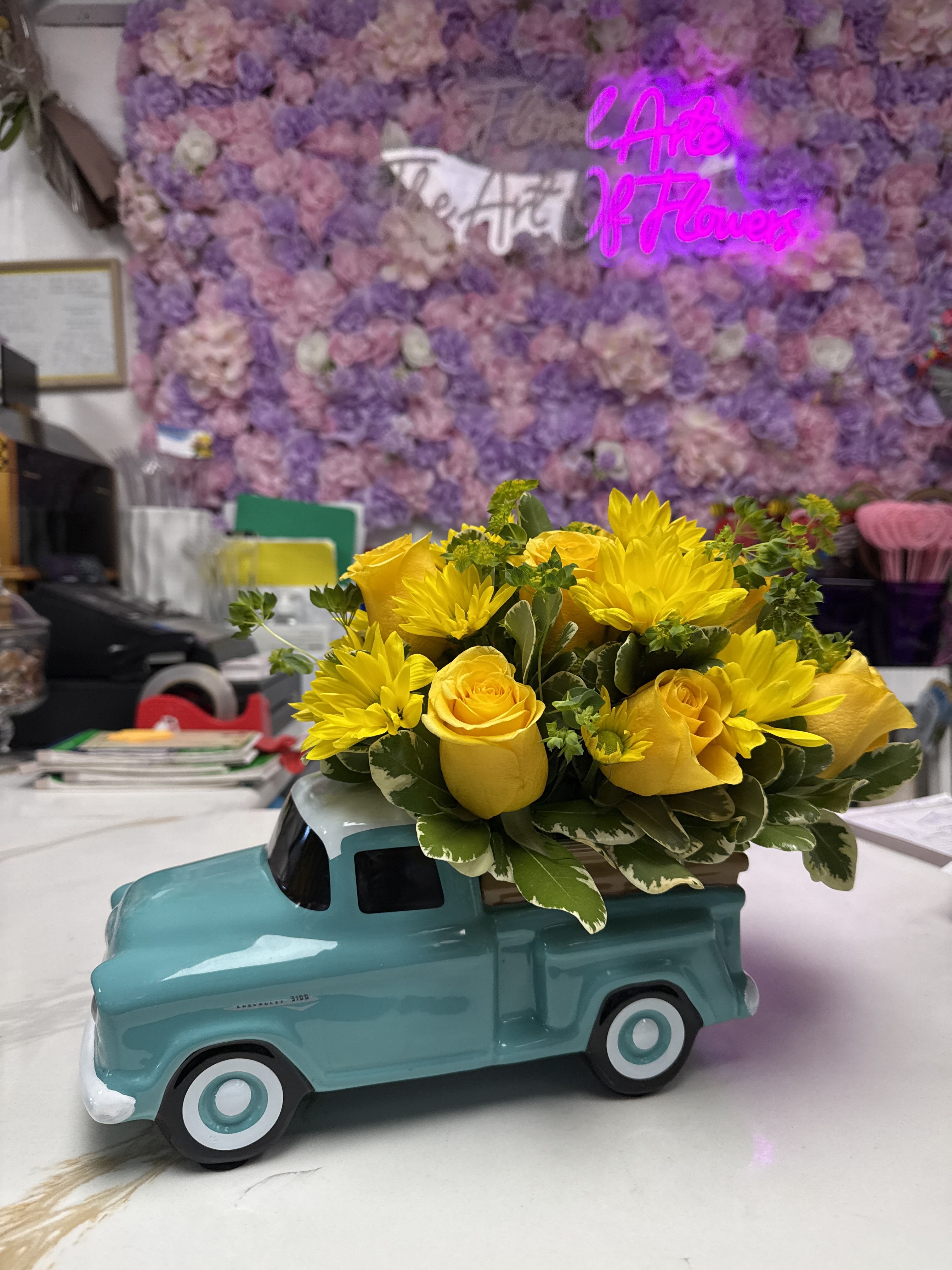 Chevy Blooming Pickup Bouquet