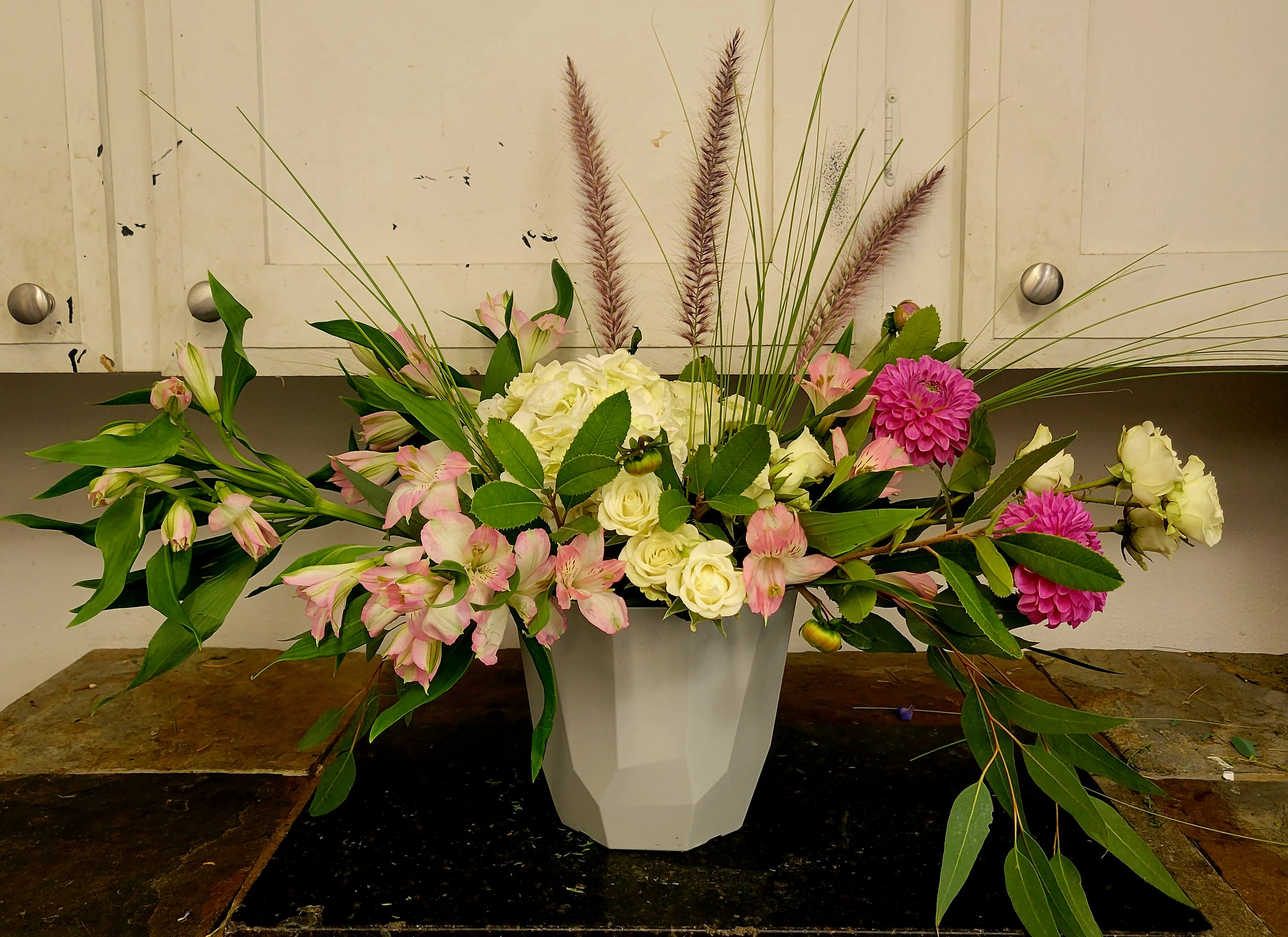 Soft Pink and White