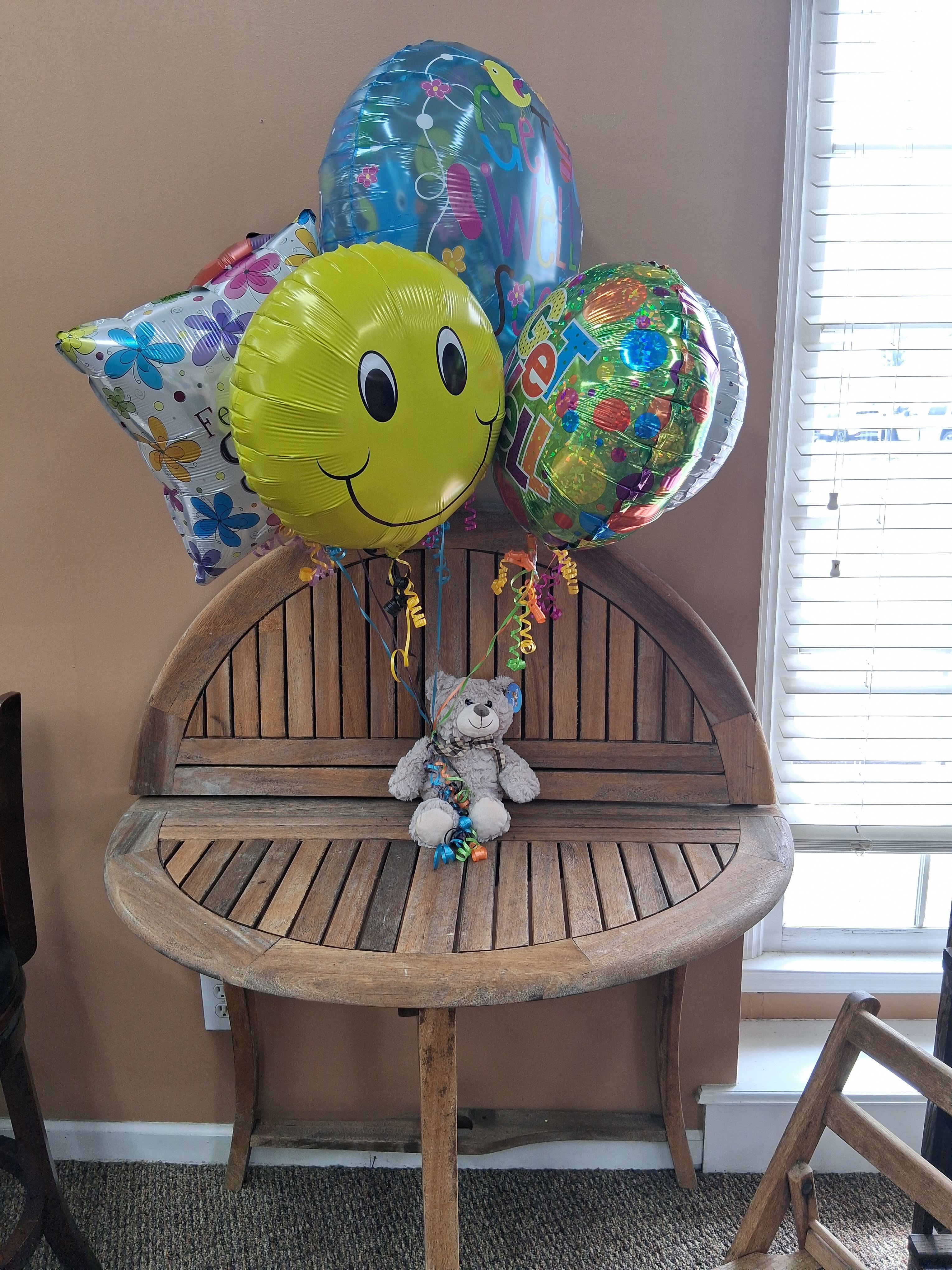Bear With Get Well Balloons - Huntsville delivery