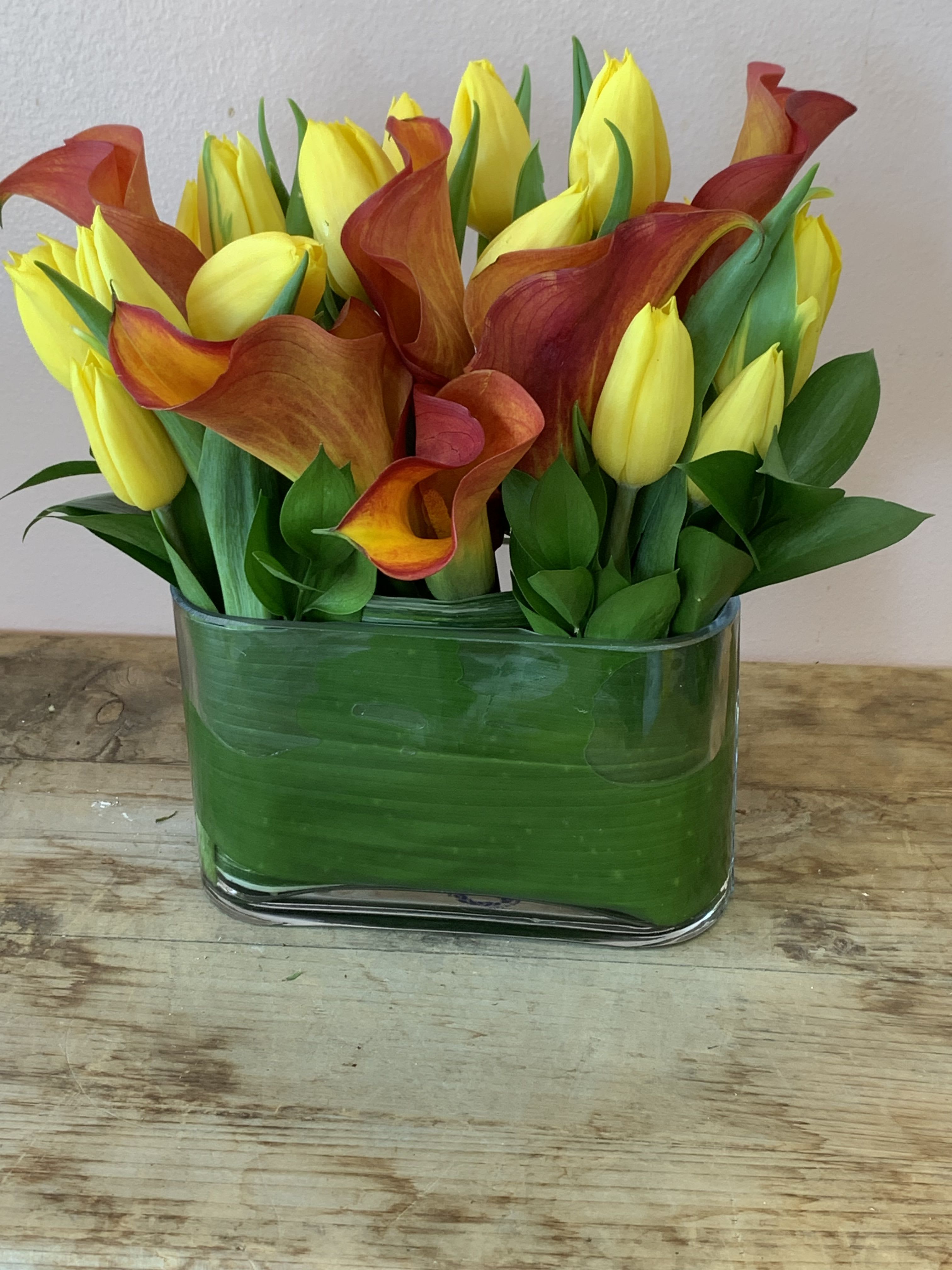 Mango Calla Lily & Tulip Zen | Sophisticated San Francisco Flower Delivery