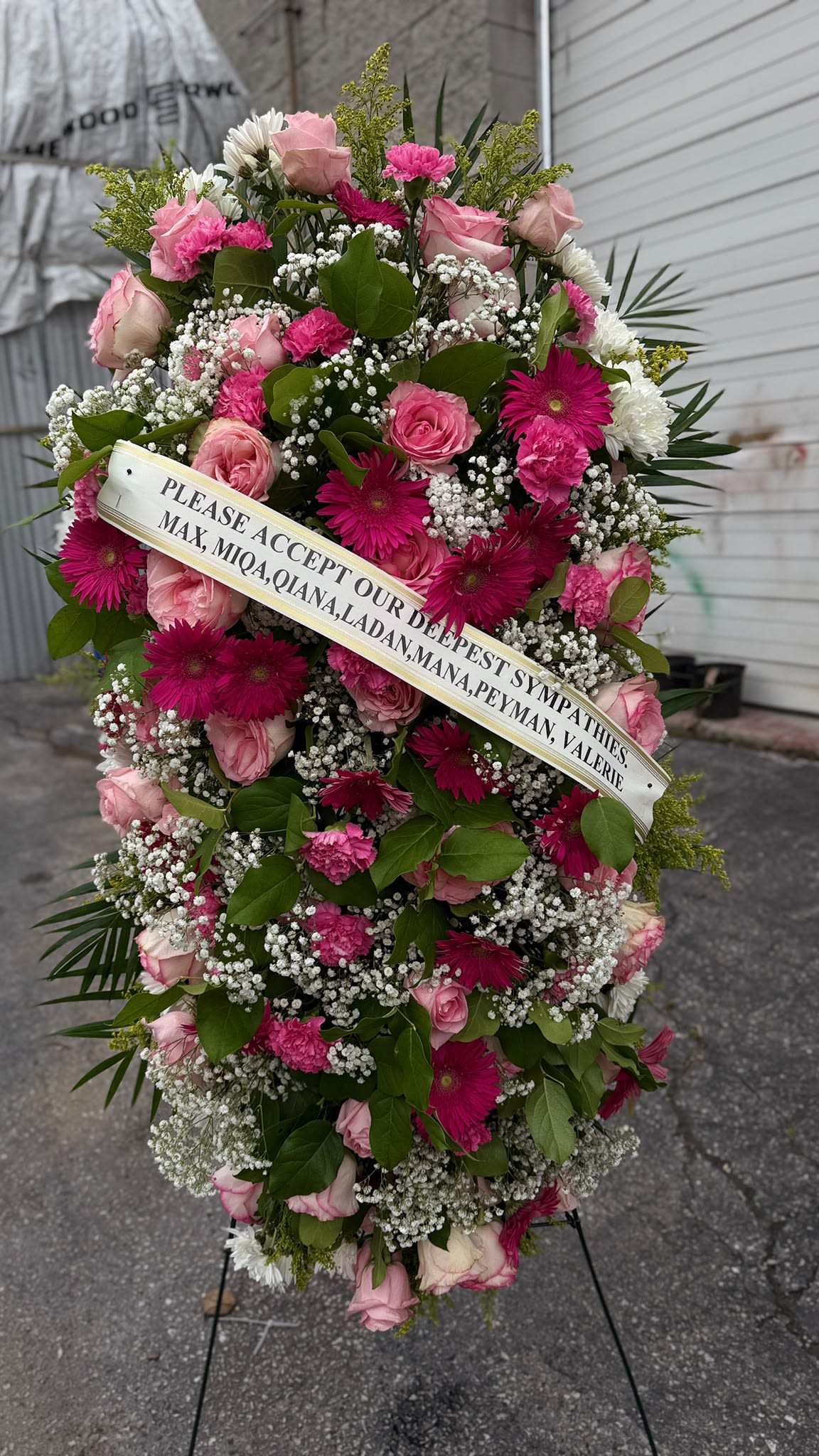 Designer Choice Standing Wreath for funeral
