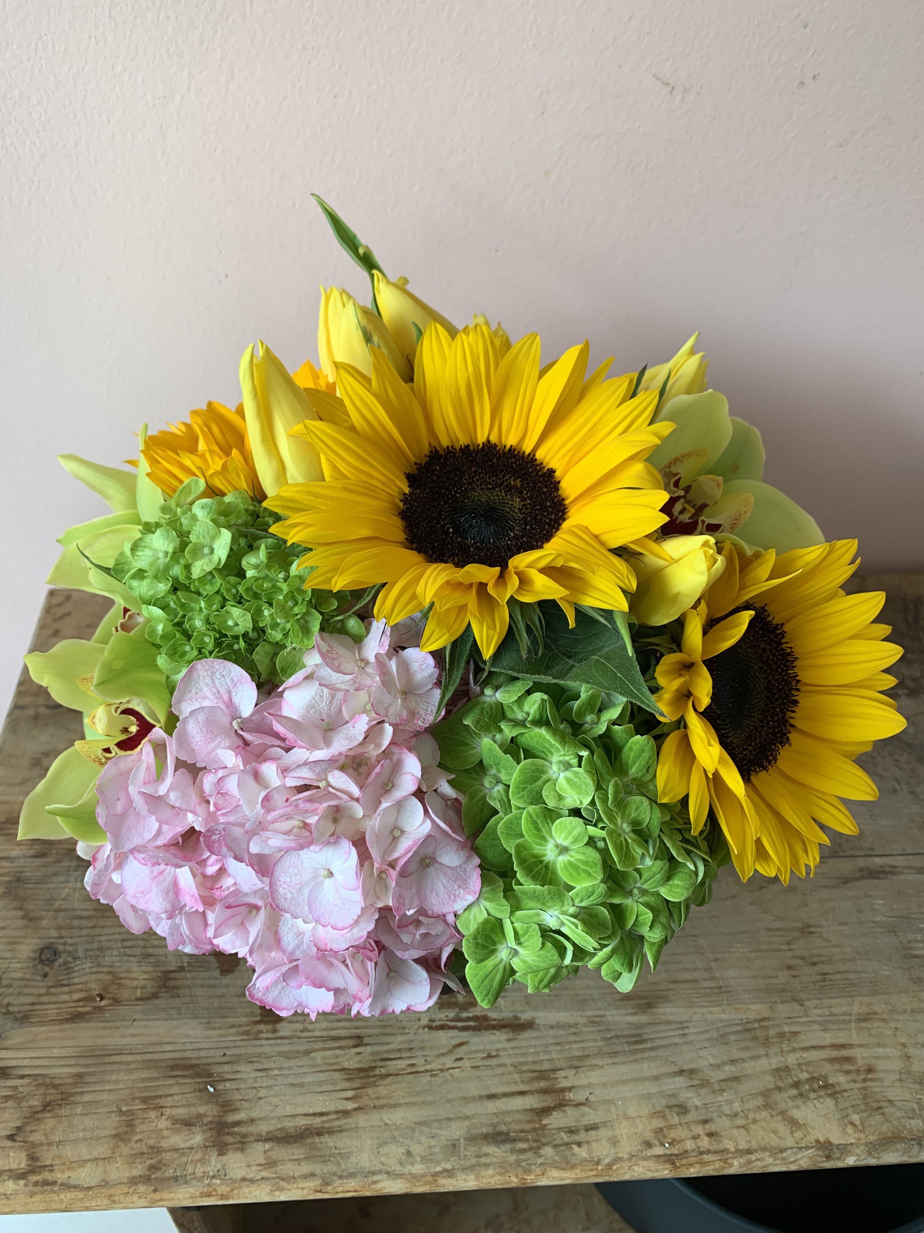Sunny Cymbidium Arrangement - W415